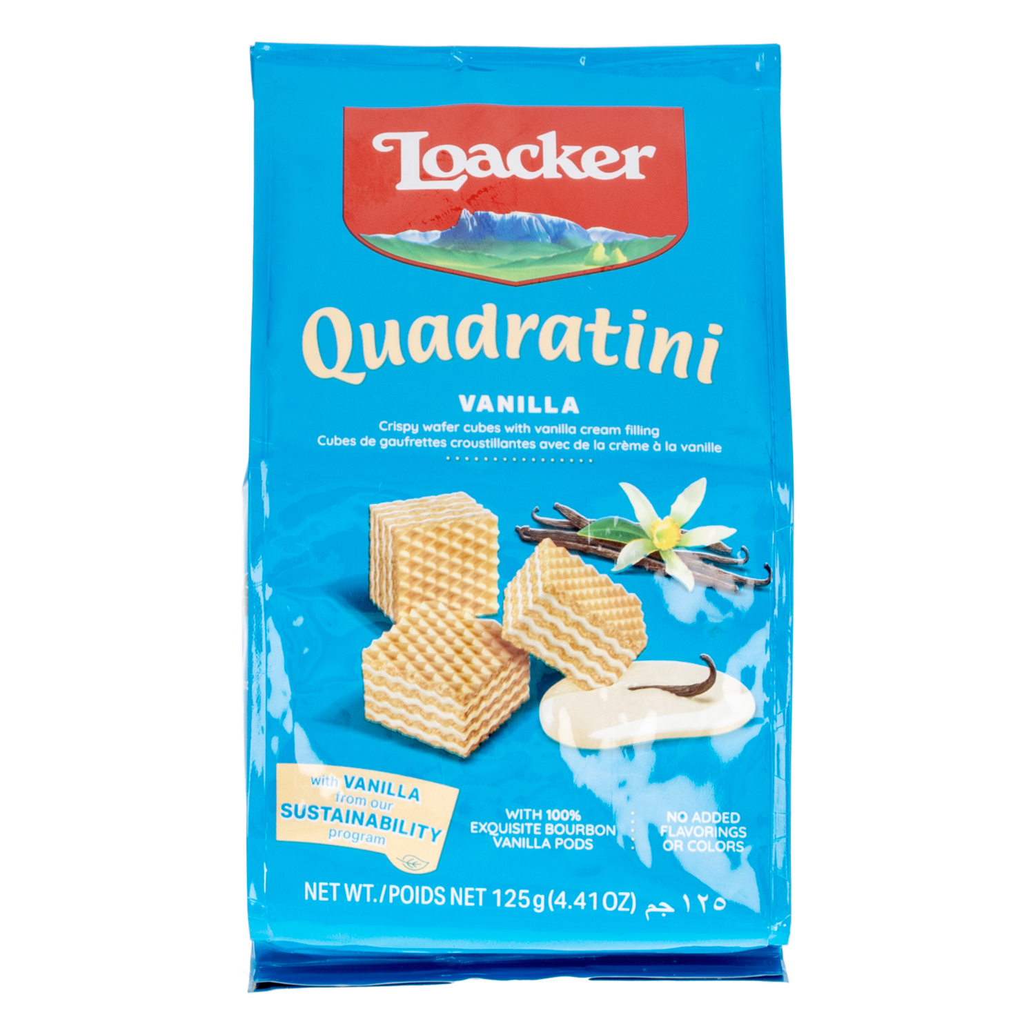 Galletas Dulces Dados De Wafer Con Vainilla LOACKER 125 G