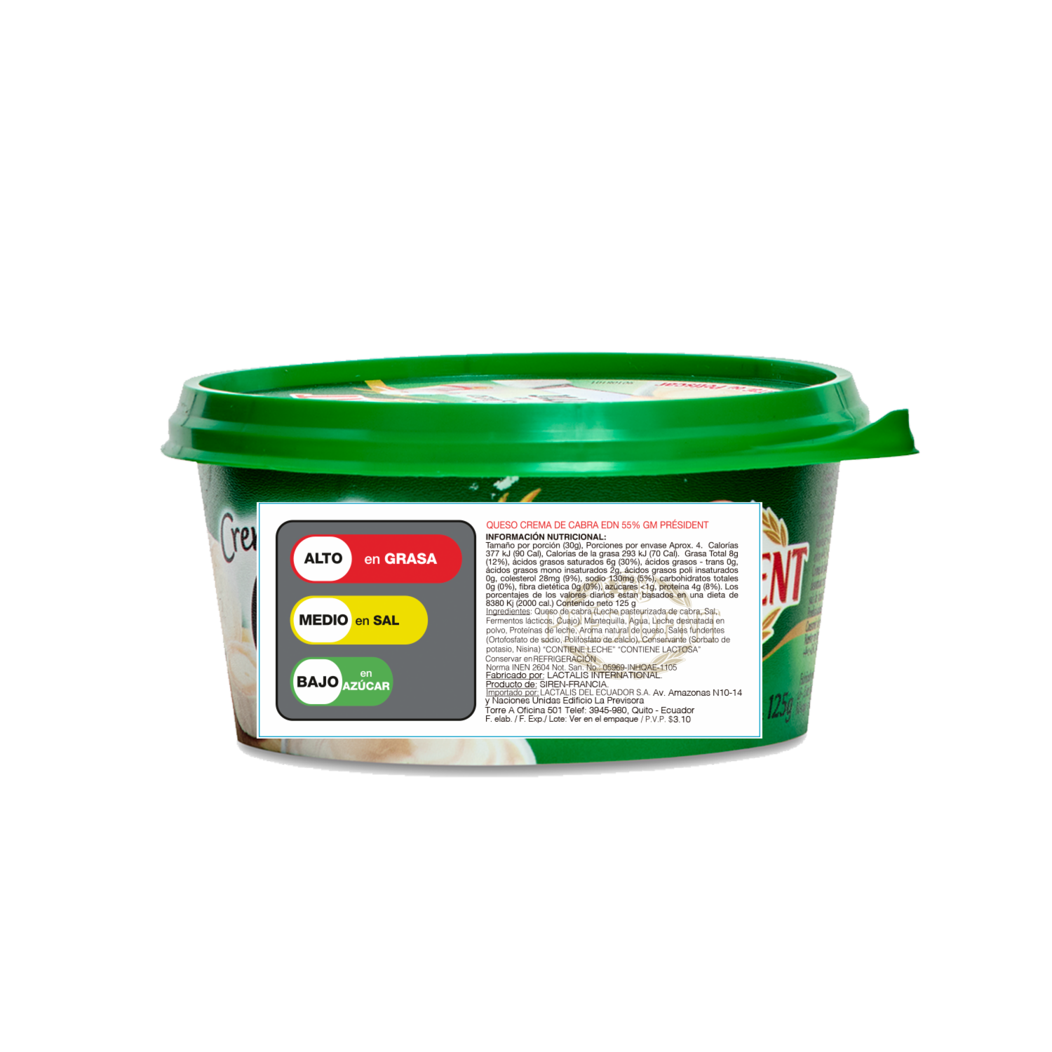 Queso Crema De Cabra PRÉSIDENT 125 G