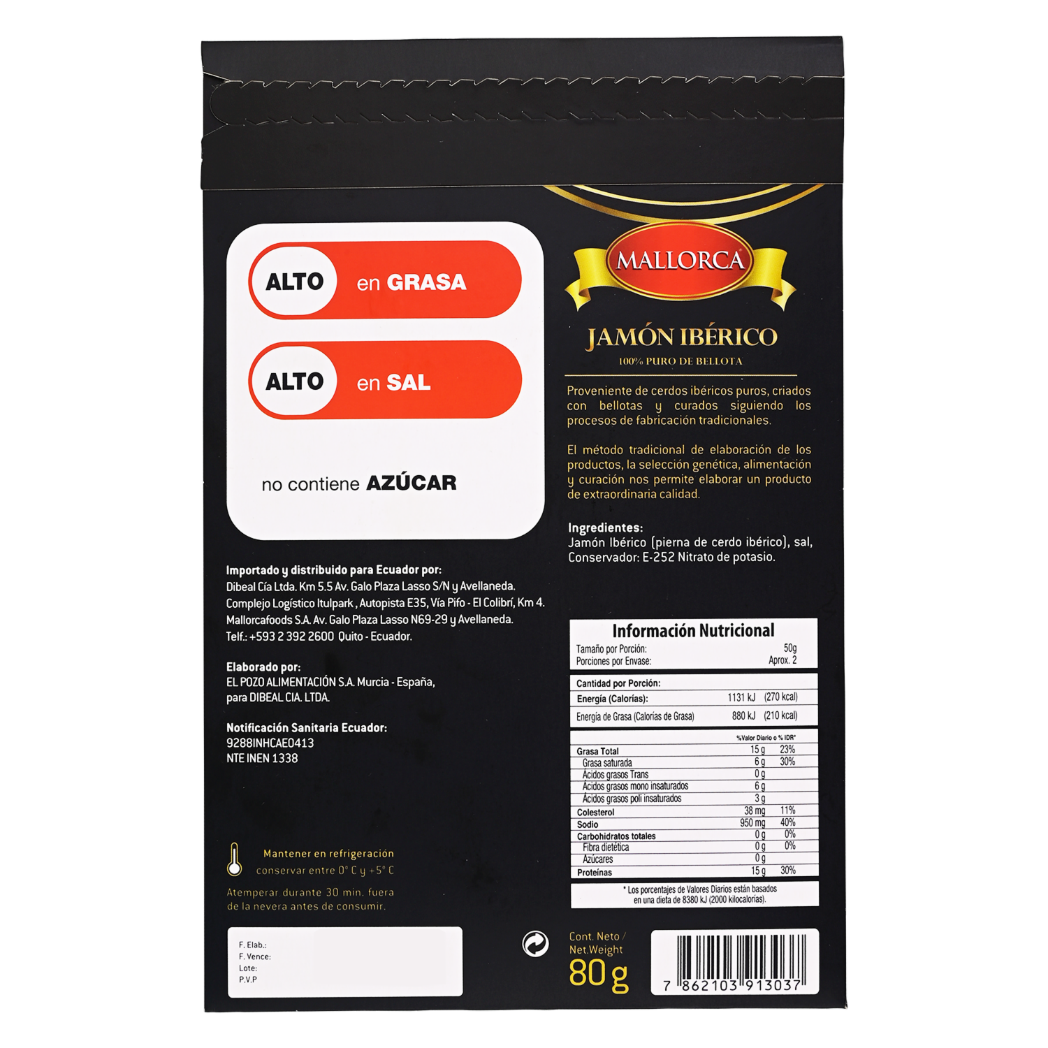 Jamón Ibérico MALLORCA 80g