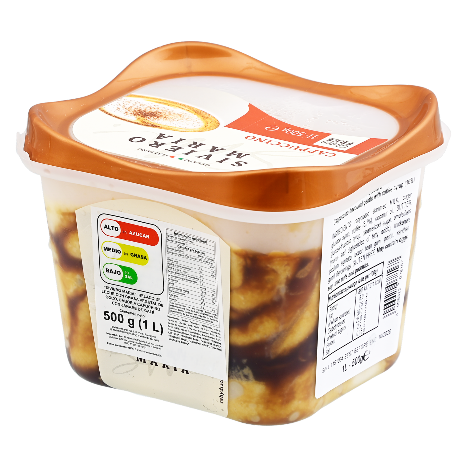 Helado Capuccino SIVIERO MARIA 1000 ML