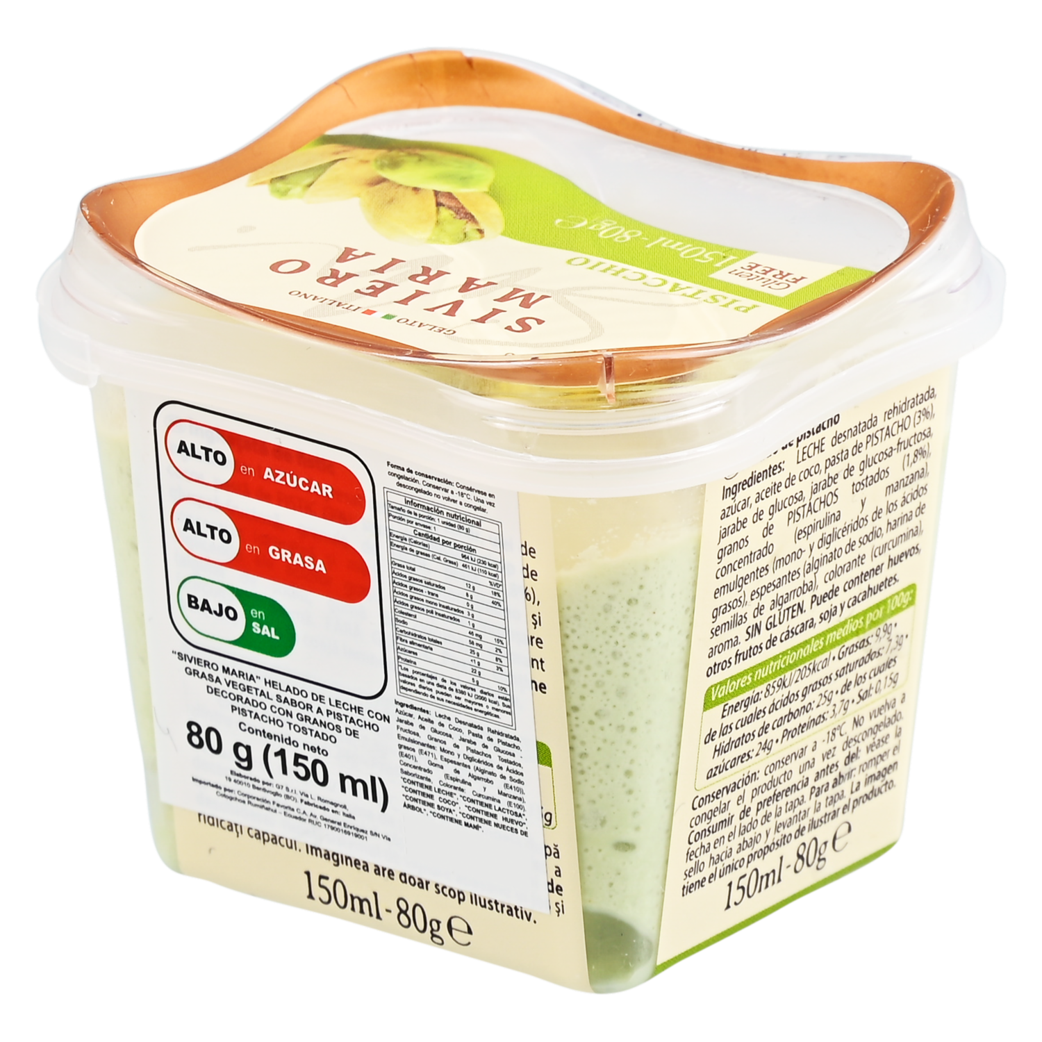 Helado Pistacho SIVIERO MARIA Tarrina