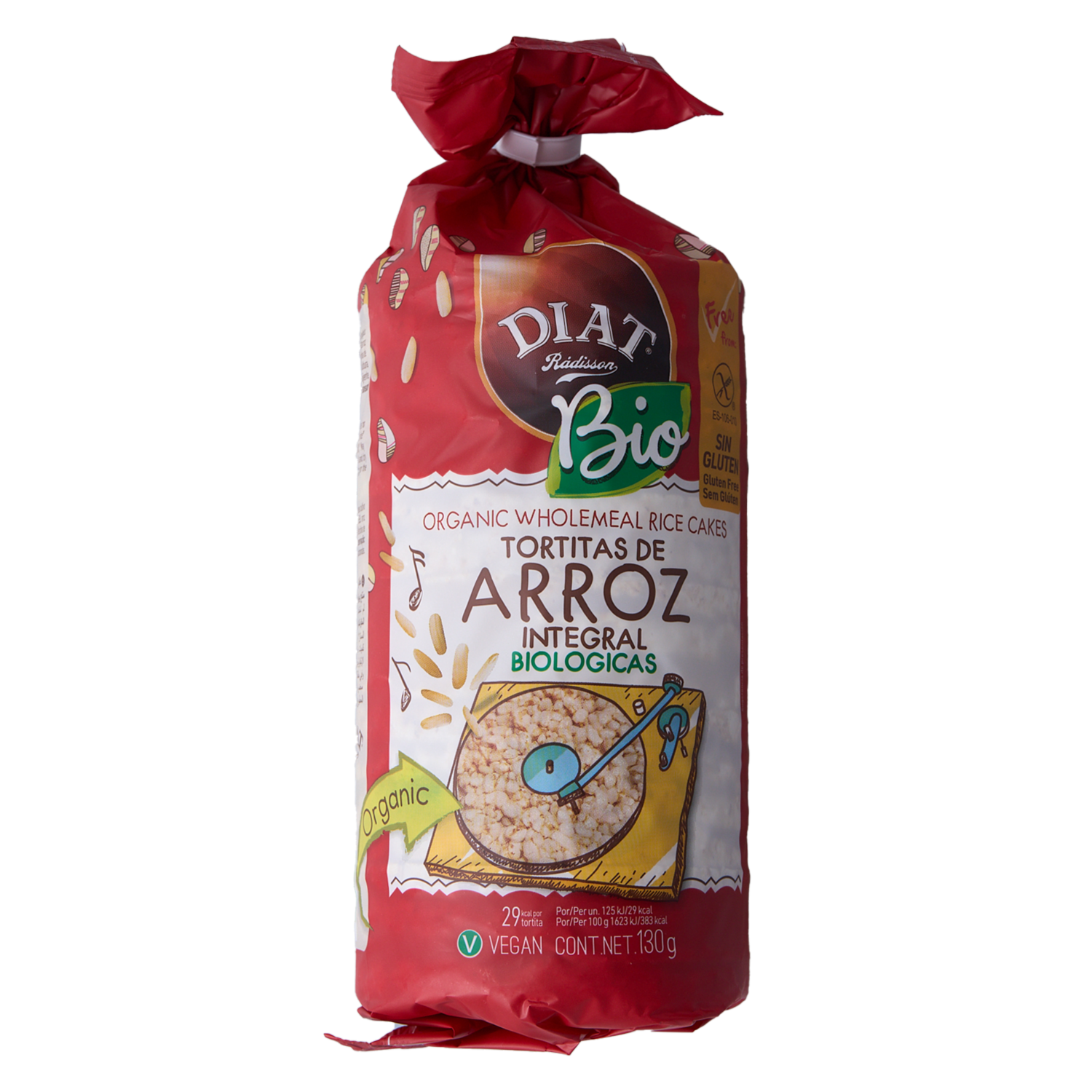 Tortas De Arroz Integral Sin Gluten DIAT 130 G