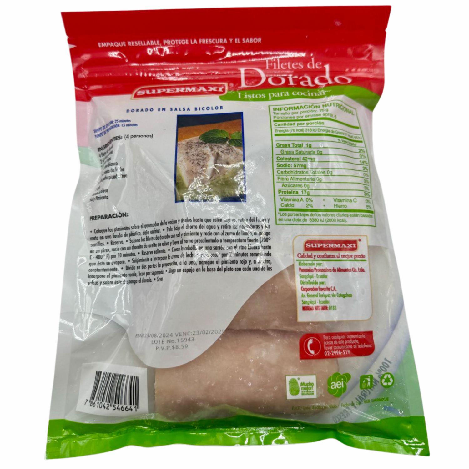 Pescado Dorado Filetes Listos Para Cocinar SUPERMAXI 454 G