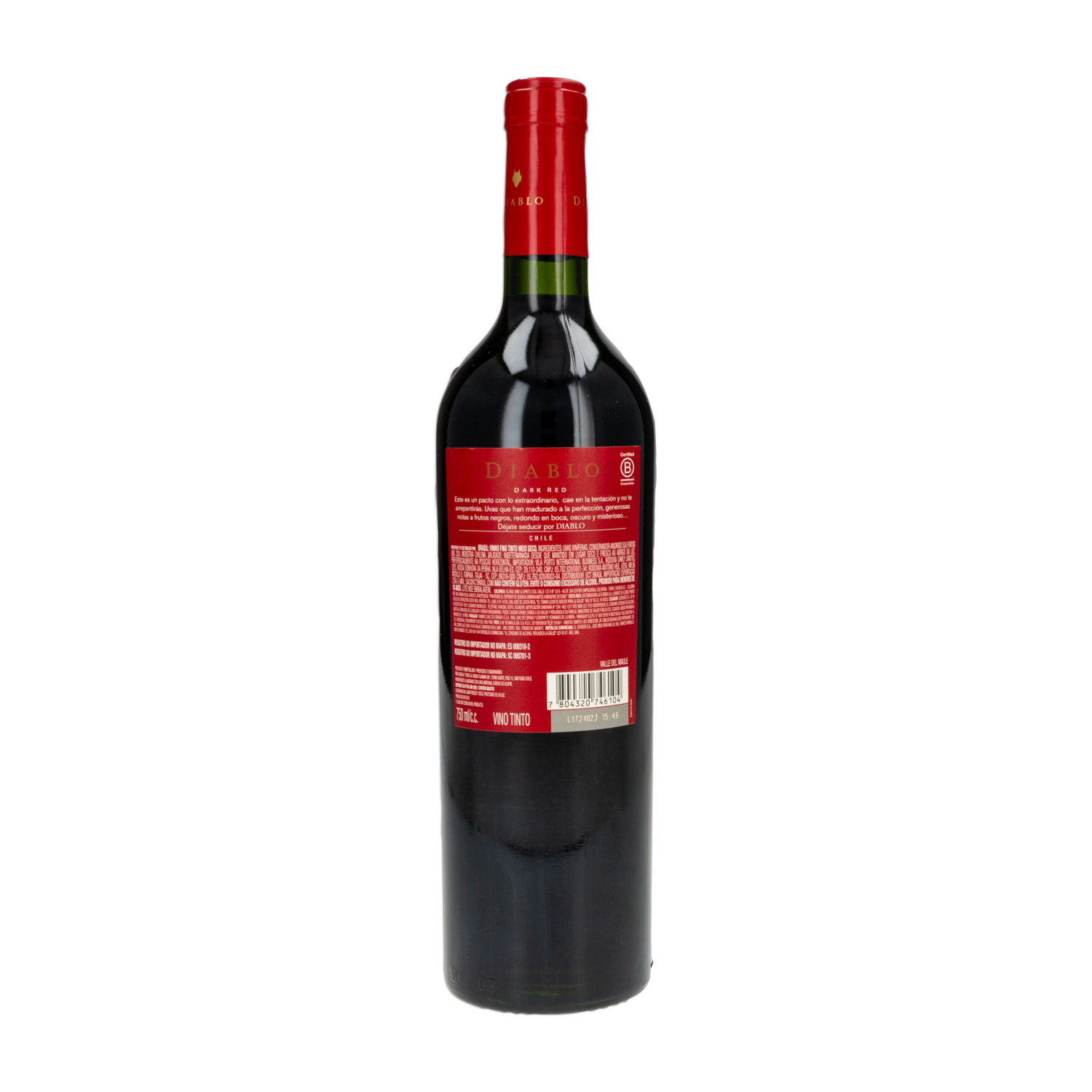 Vino Tinto Dark Red DIABLO 750 ML