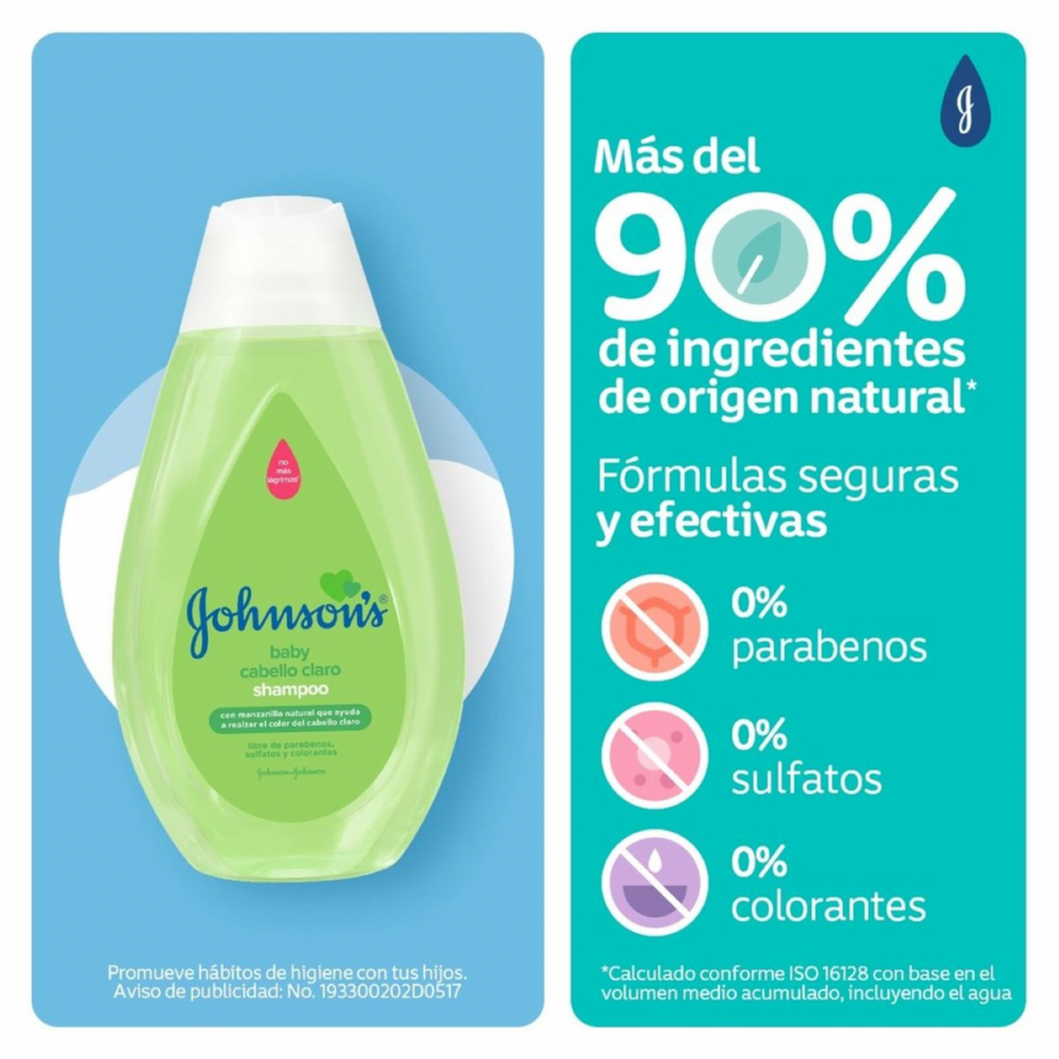 Shampoo Bebé Manzanilla JOHNSON’S 400 Ml