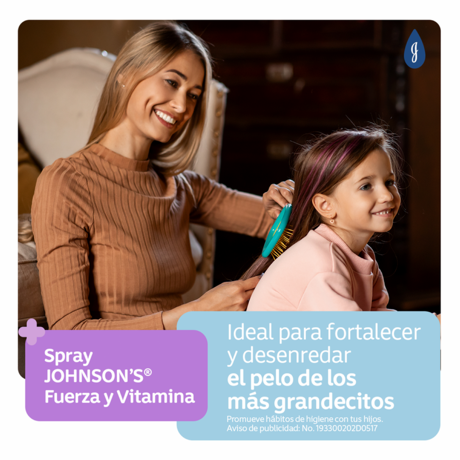 Spray De Peinar Fuerza Y Vitamina JOHNSON’S 200 Ml