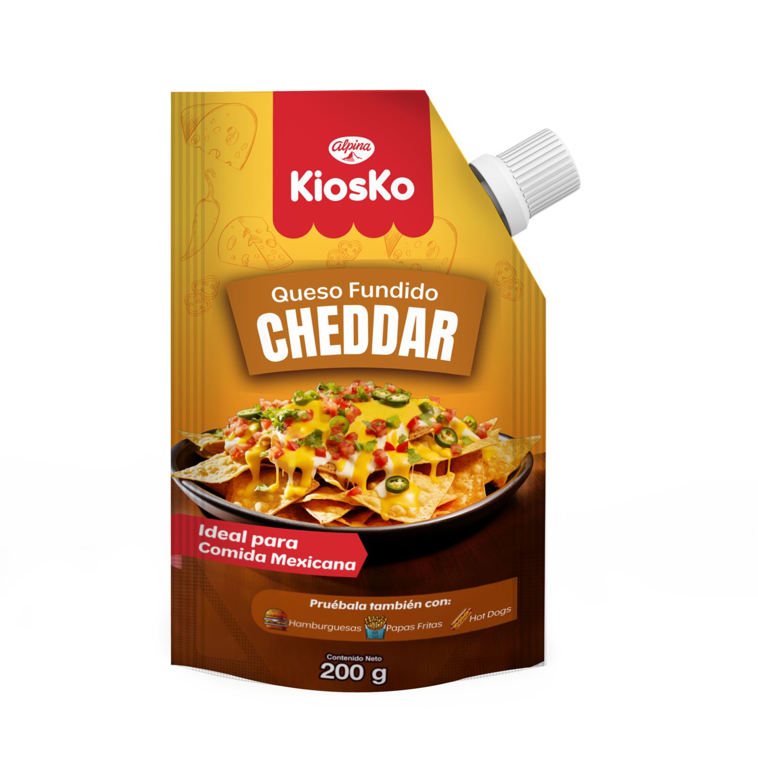 Queso Cheddar Esparcible KIOSKO 200 G