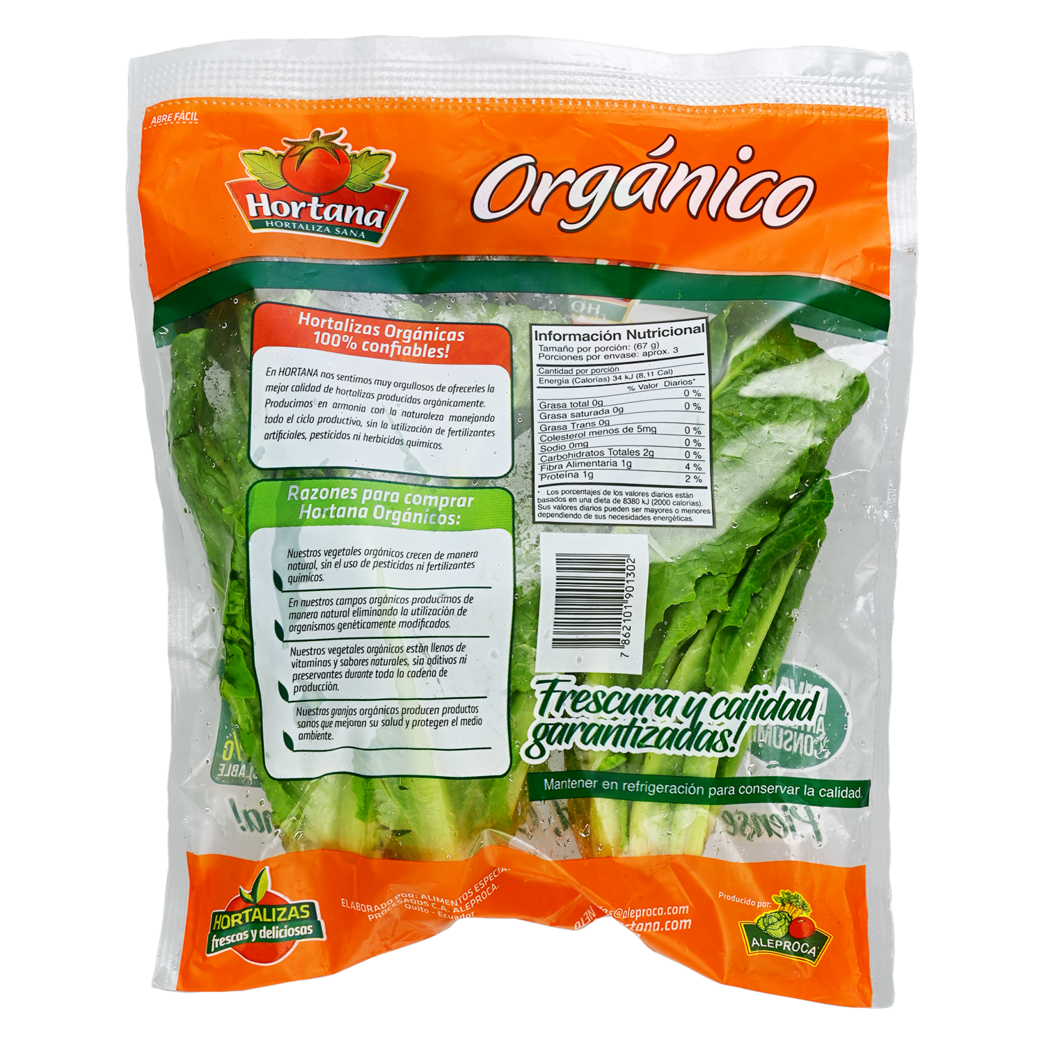 Lechuga Orgánica Romana HORTANA 200G