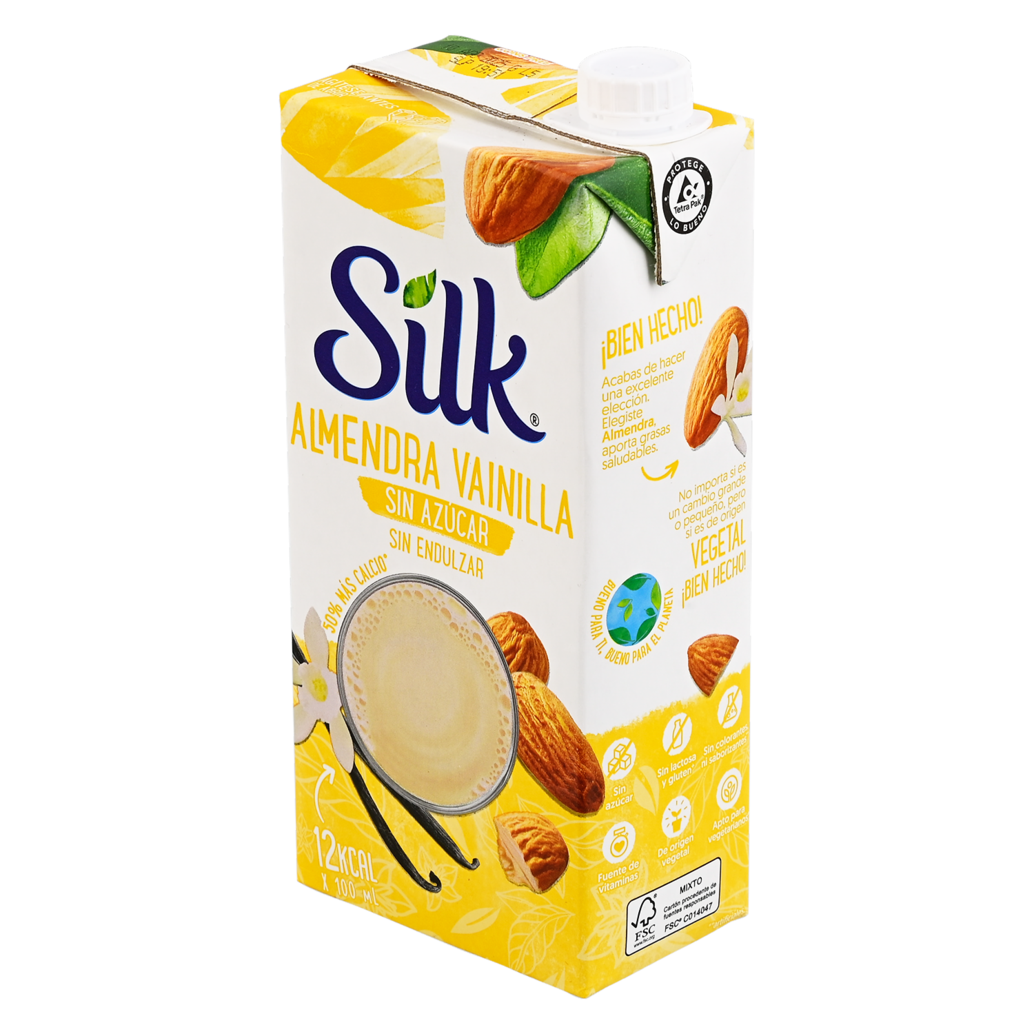 Bebida De Almendras De  Vainilla Sin Azúcar Sl Sa SILK 946 Ml