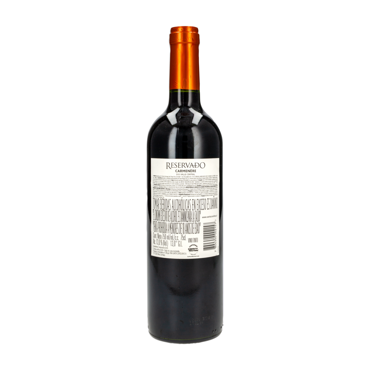 Vino Tinto Reservado Carmenere SANTA CAROLINA 750 ML