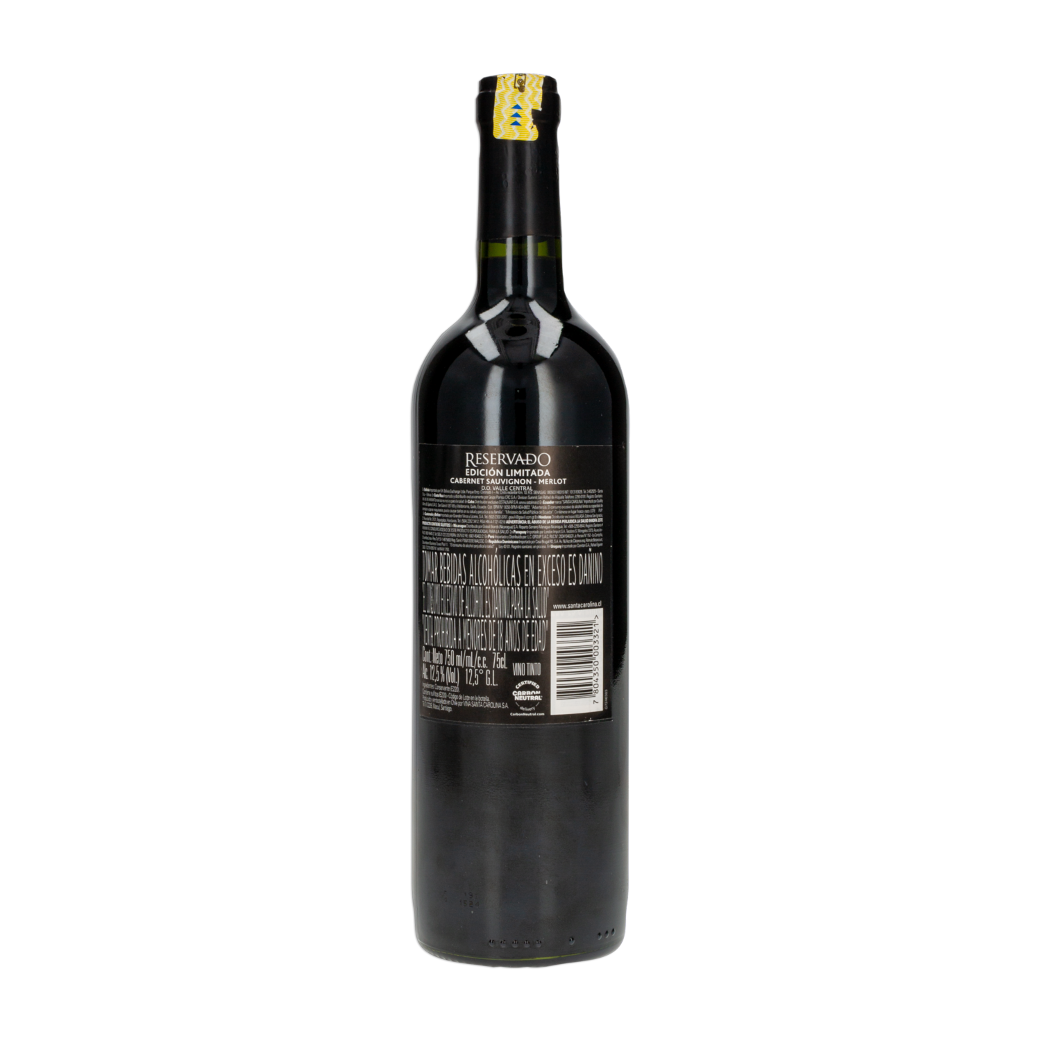 Vino Tinto Reservado Cabernet Sauvignon Merlot SANTA CAROLINA 750 ML