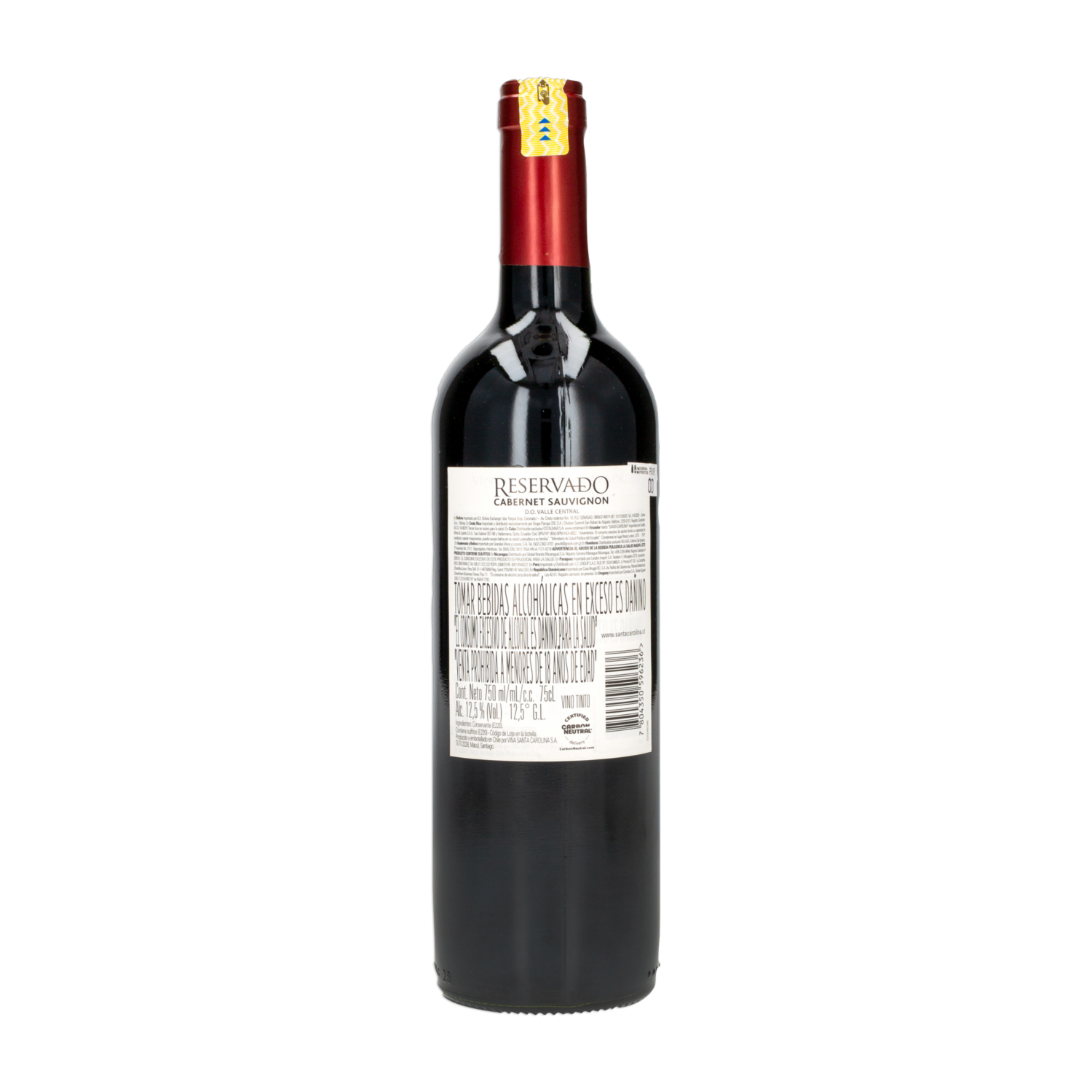Vino Tinto Reservado Cabernet Sauvignon SANTA CAROLINA 750 ML
