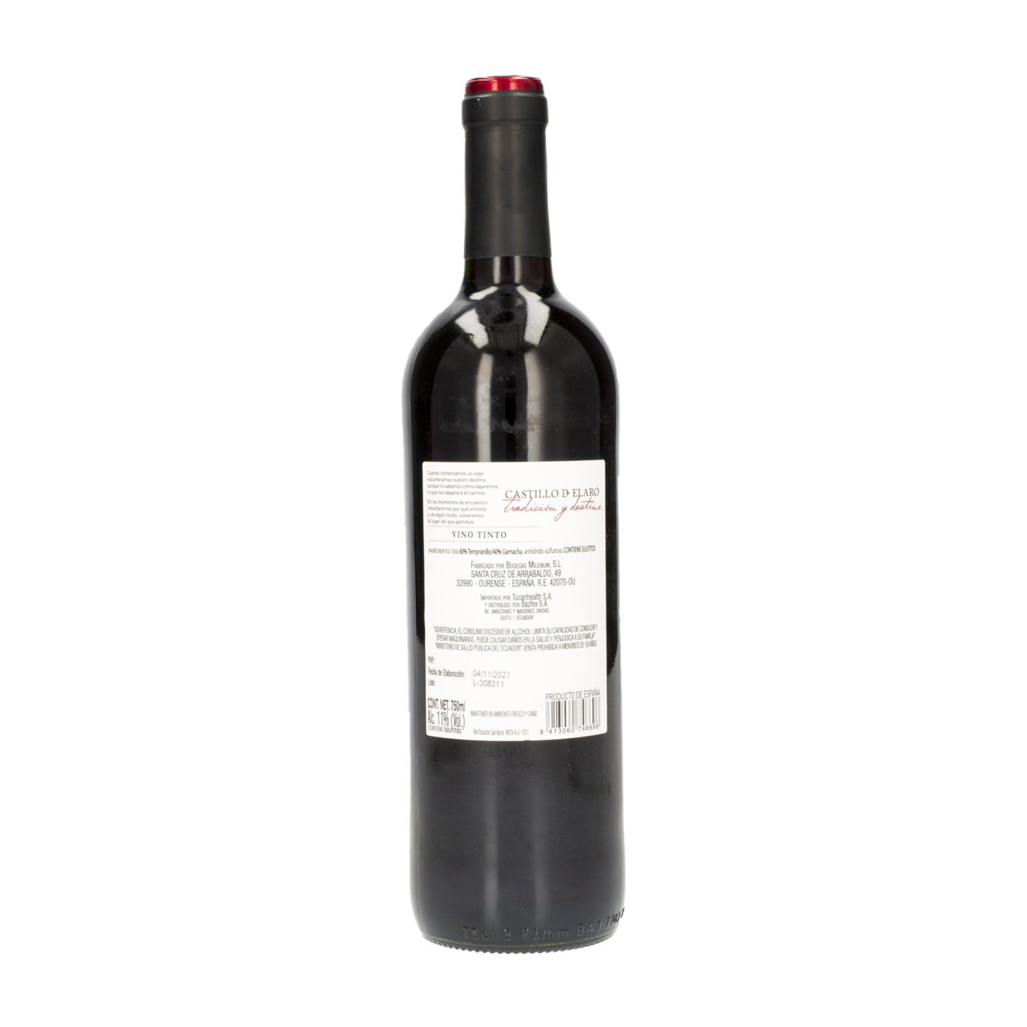 Vino Tinto Blend CASTILLO D ELARO 750 Ml