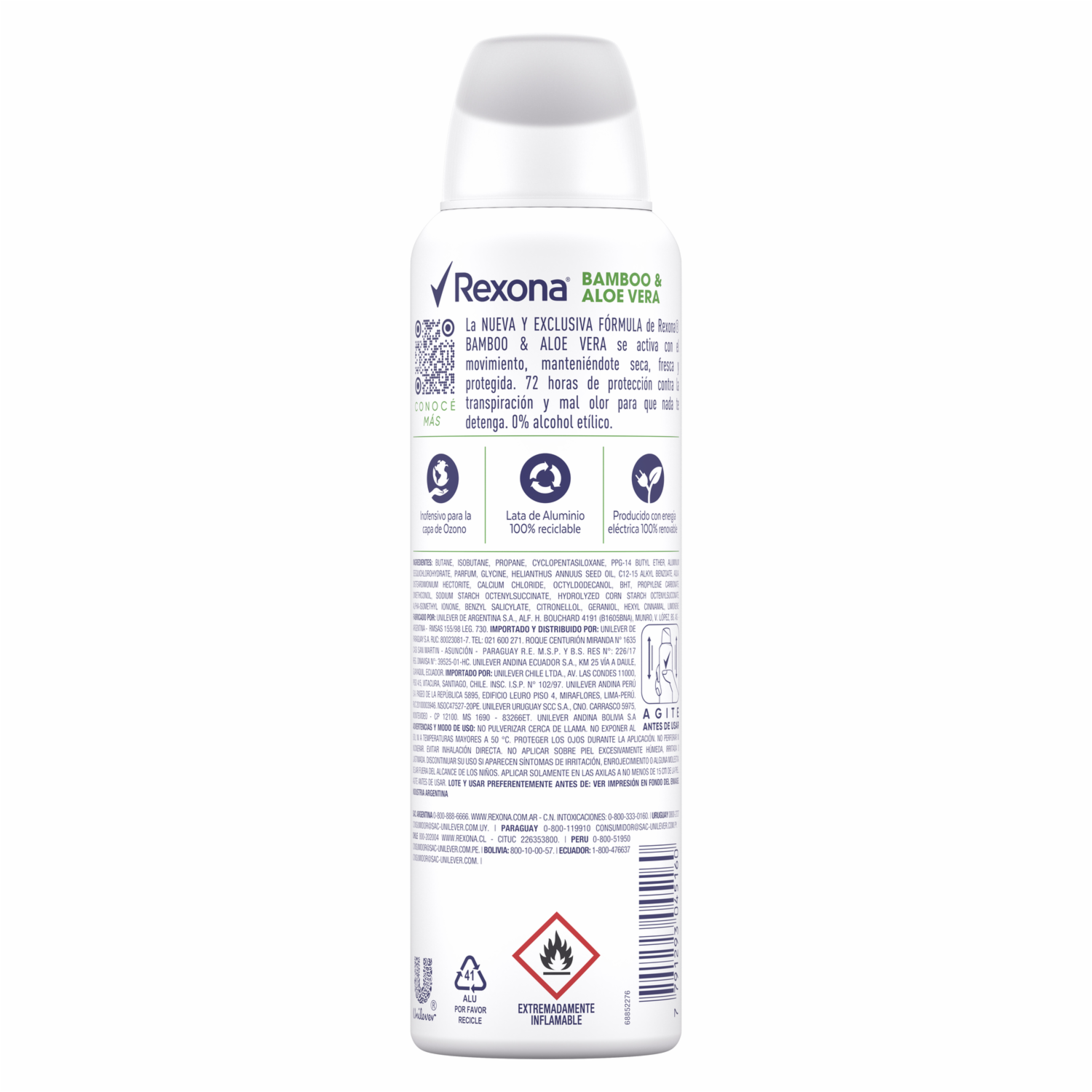 Desodorante En Aerosol Women Bamboo Y Aloe Vera REXONA 150 Ml