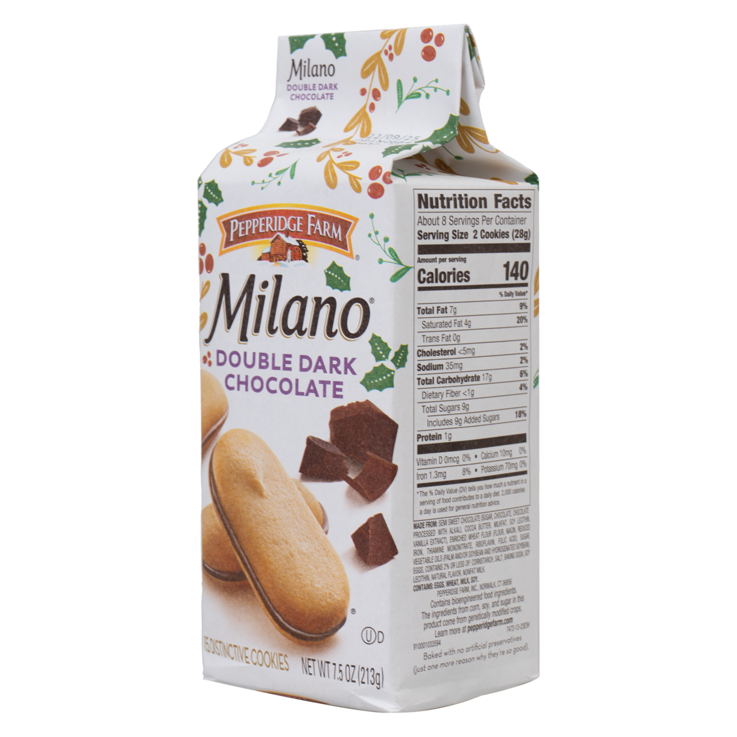 Galletas Dulces Milano Relleno Doble Chocolate MILANO 213 G