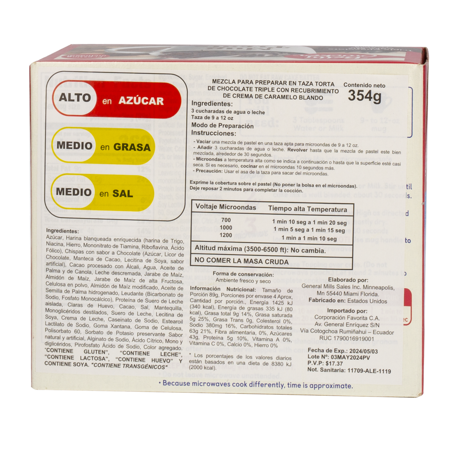 Torta De Chocolate Premezcla BETTY CROCKER 354 G