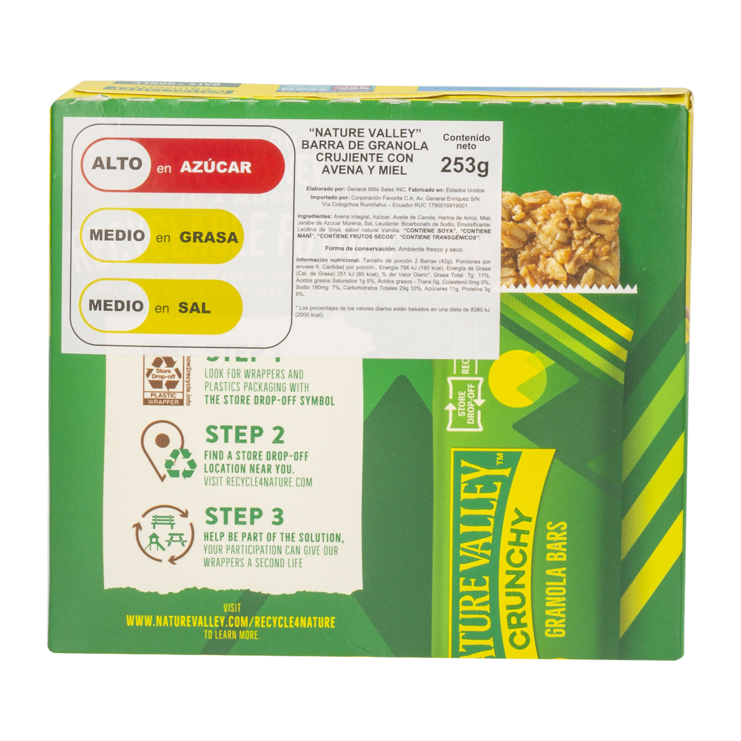 Barra De Granola Con Avena Y Miel NATURE VALLEY 253 G