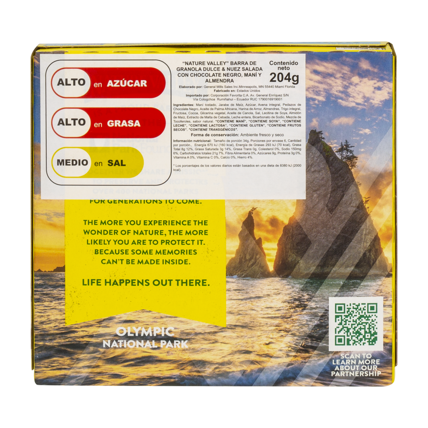 Barra De Granola Dulce Nuez Salada Chocolate NATURE VALLEY 210 G