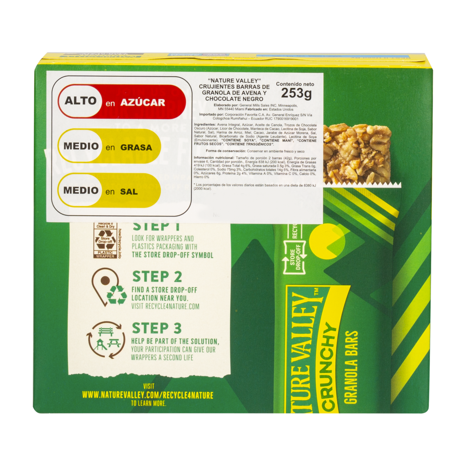 Barra De Granola Oats Con Chocolate NATURE VALLEY 253 G