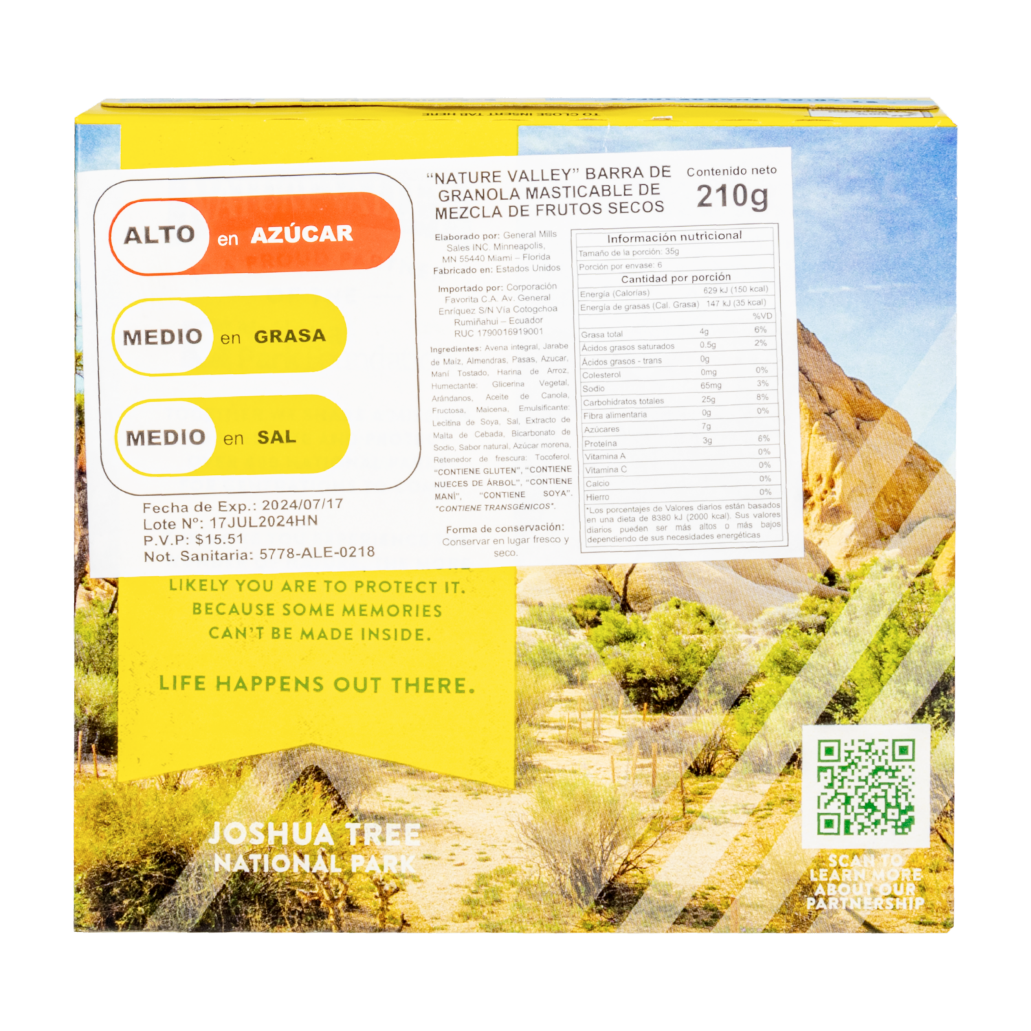 Barra De Granola De Frutas Y Nueces NATURE VALLEY 6 X 35 g