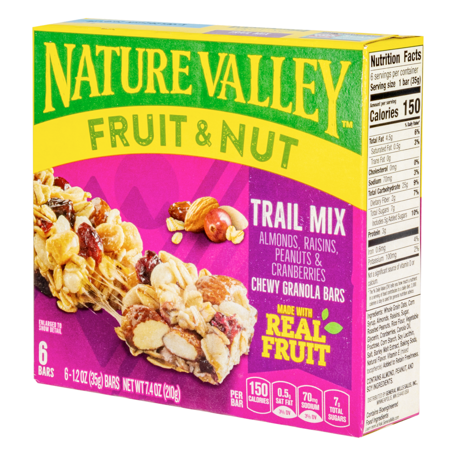 Barra De Granola De Frutas Y Nueces NATURE VALLEY 6 X 35 g