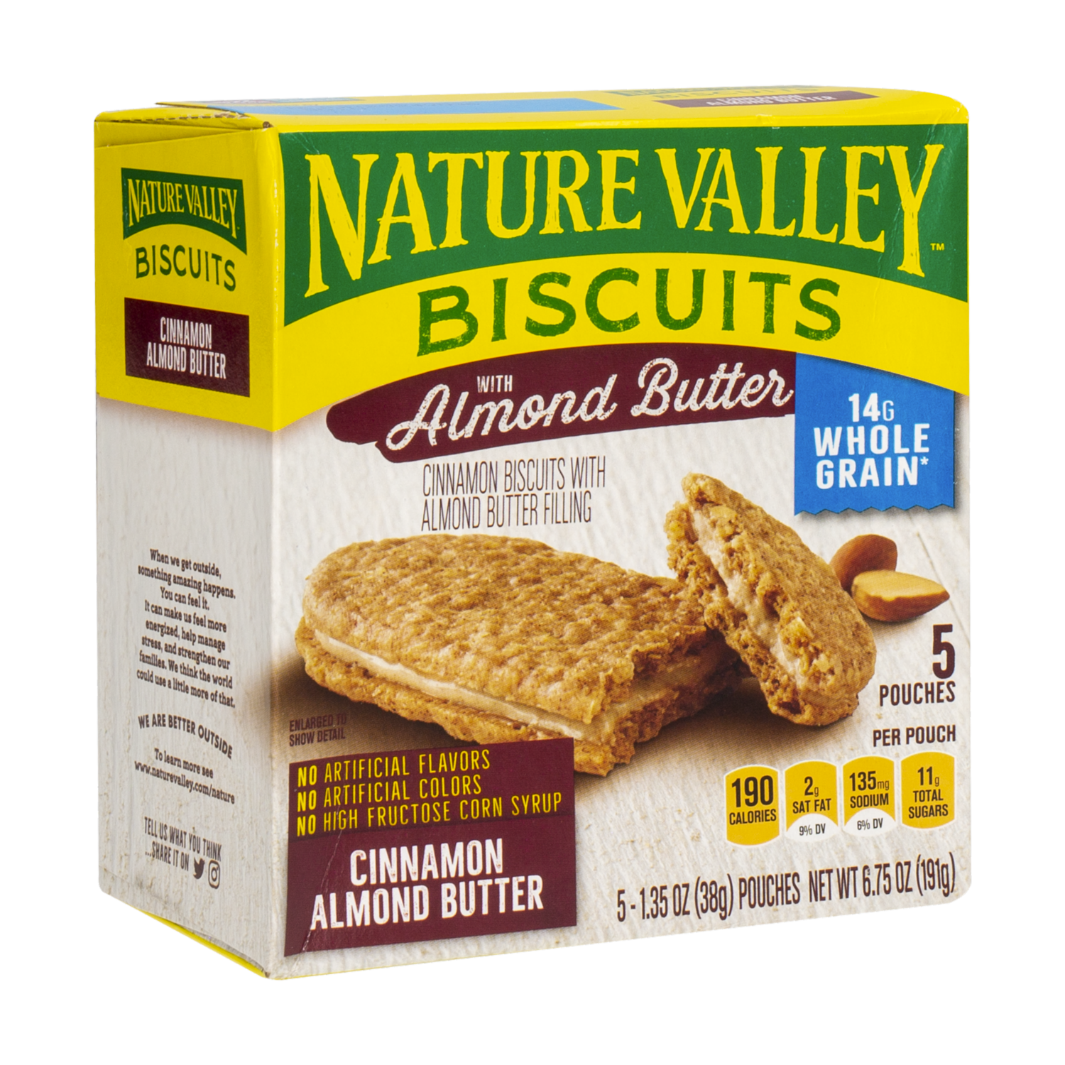 Barra De Proteína Cinnamon Biscuits With Almond Butter NATURE VALLEY 191 G