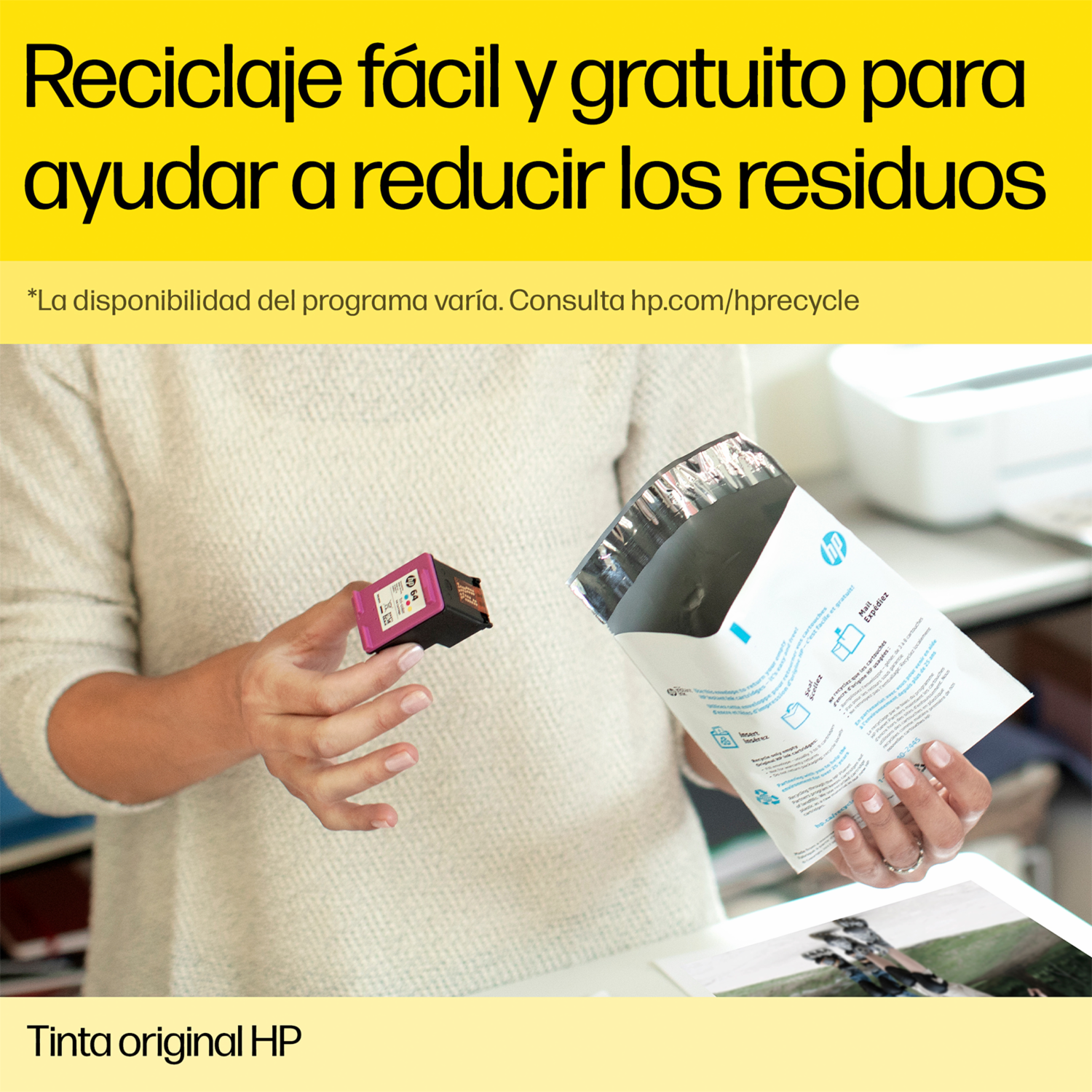 Tinta Para Impresora GT52 M0H56AL HP Amarillo