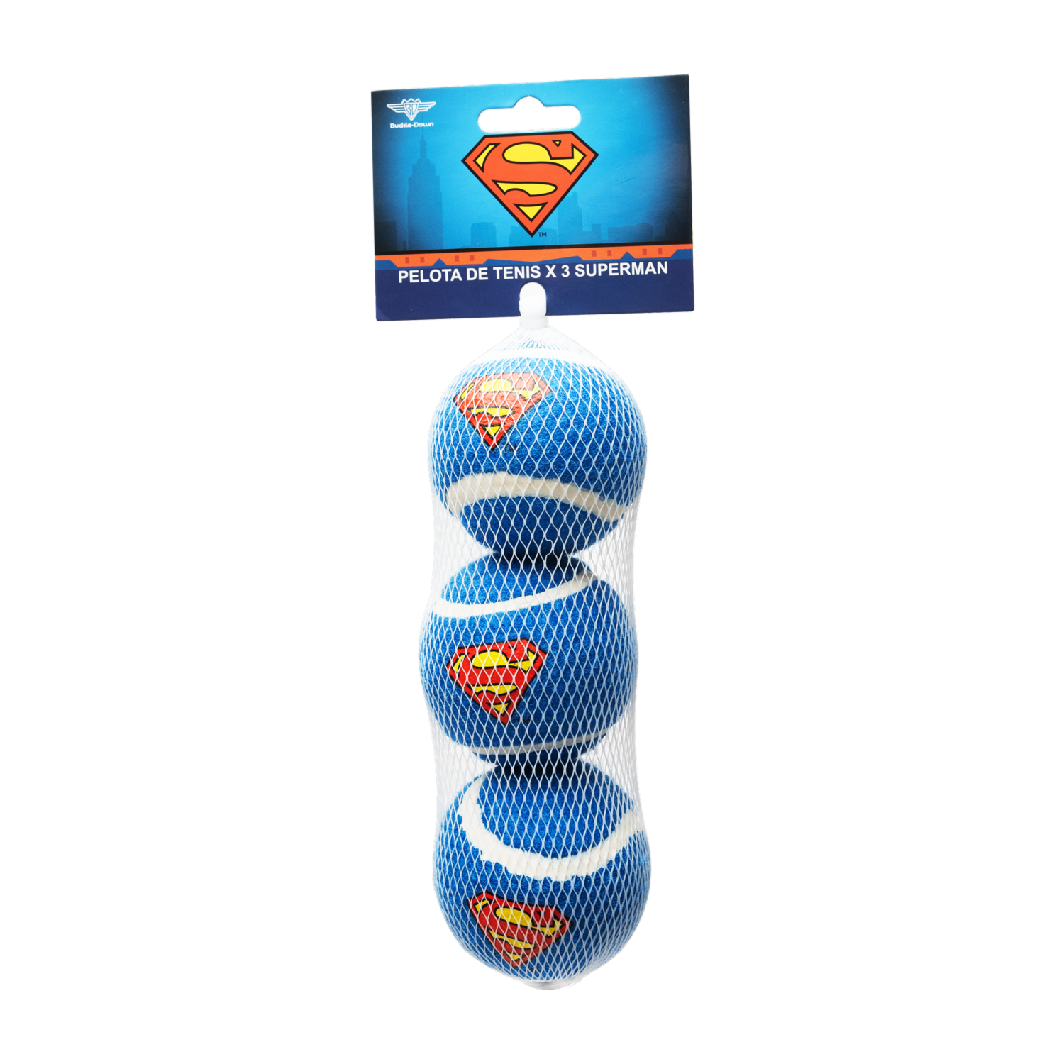 Pelota Para Mascota De Tenis Diseño Superman BUCKLE DOWN X 3 Uds