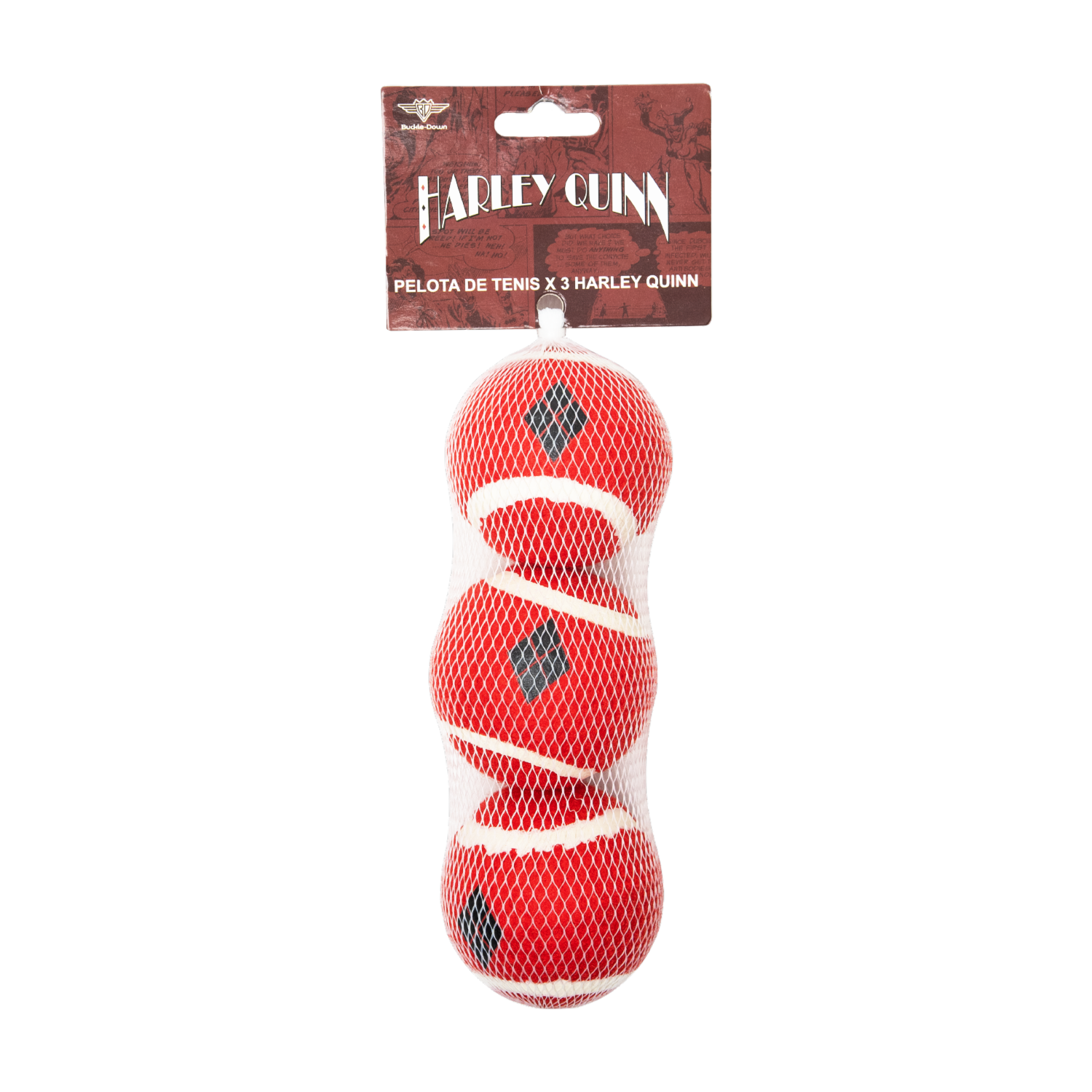 Pelota Para Mascota De Tenis Diseño Harley Quinn BUCKLE DOWN X 3 Uds