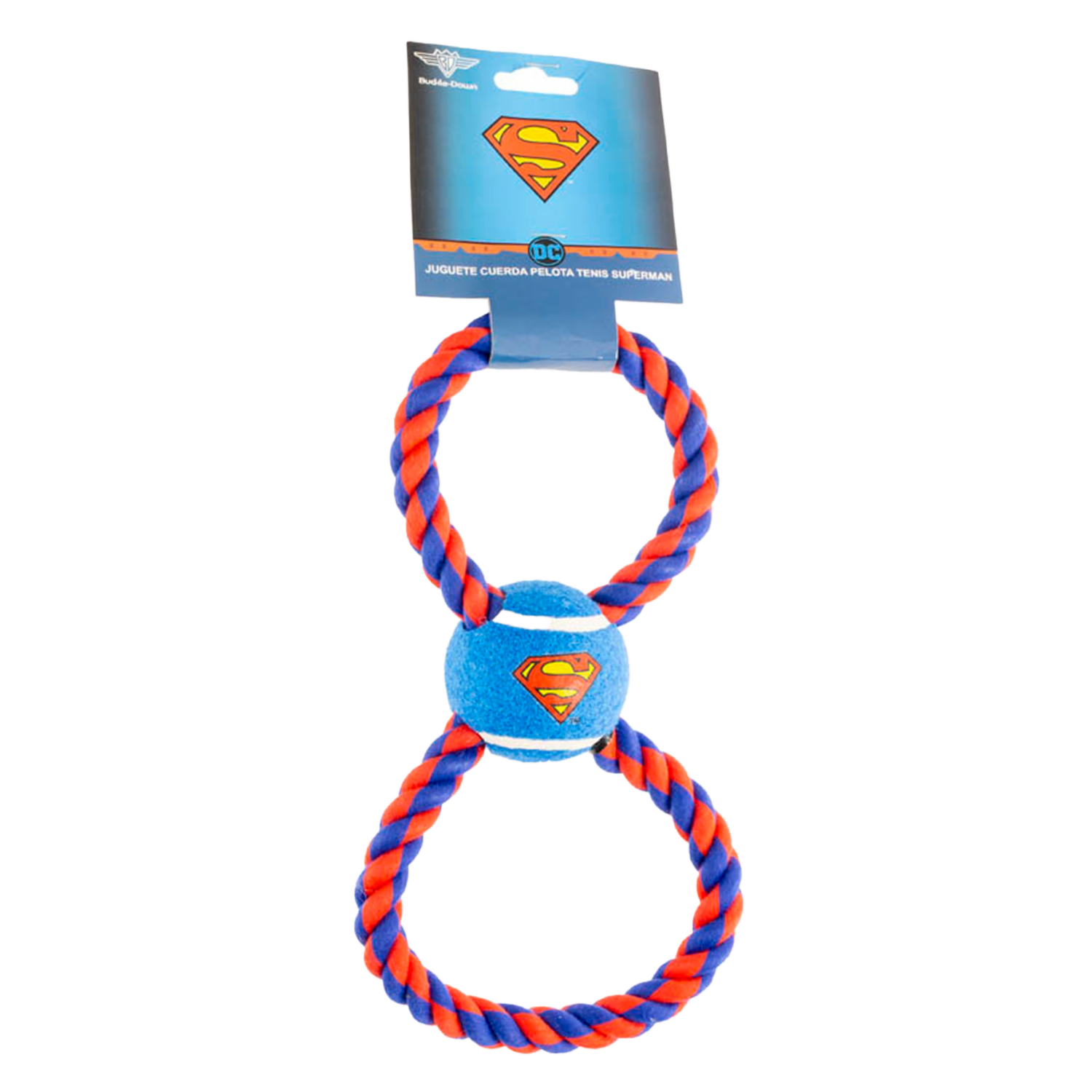 Juguete Para Mascota De Cuerda Pelota Tenis Diseño Superman BUCKLE DOWN Mediano