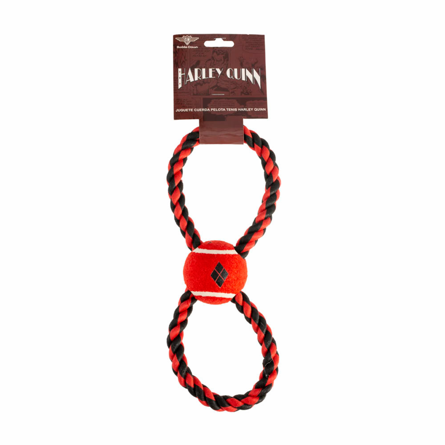 Juguete Para Mascota De Cuerda Pelota Tenis Diseño Harley Quinn BUCKLE DOWN Mediano