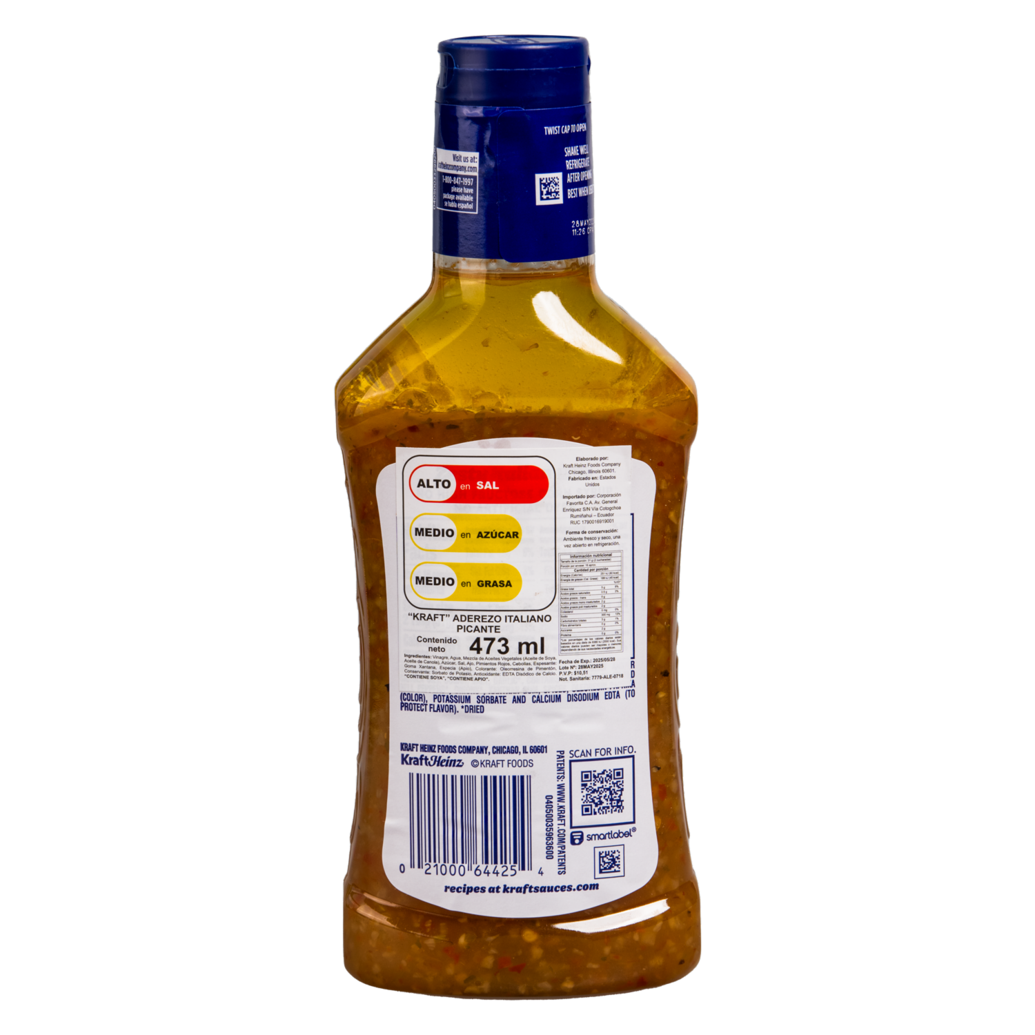 Aderezo Italiano Picante KRAFT 473 Ml
