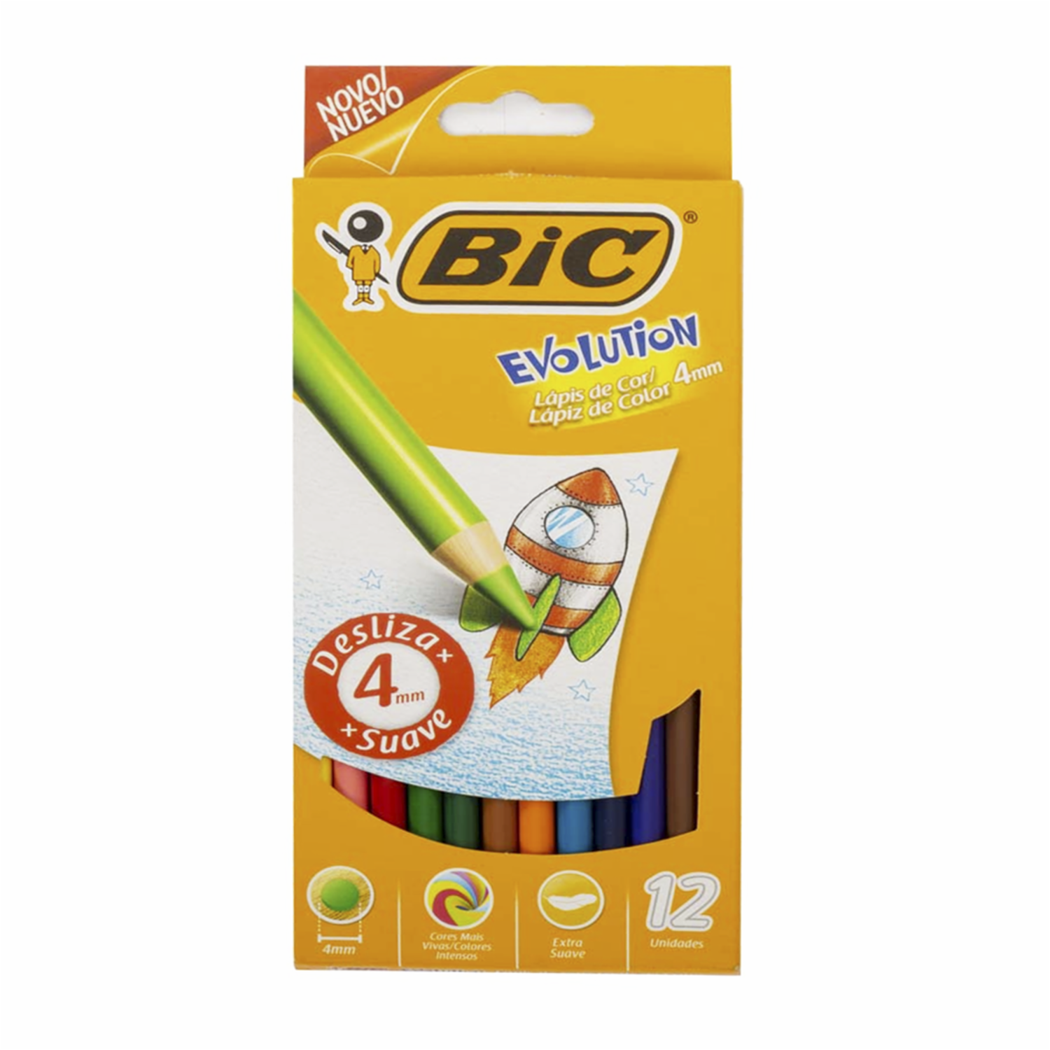 Lápices Colores Evolution 4Mm BIC X 12 Uds