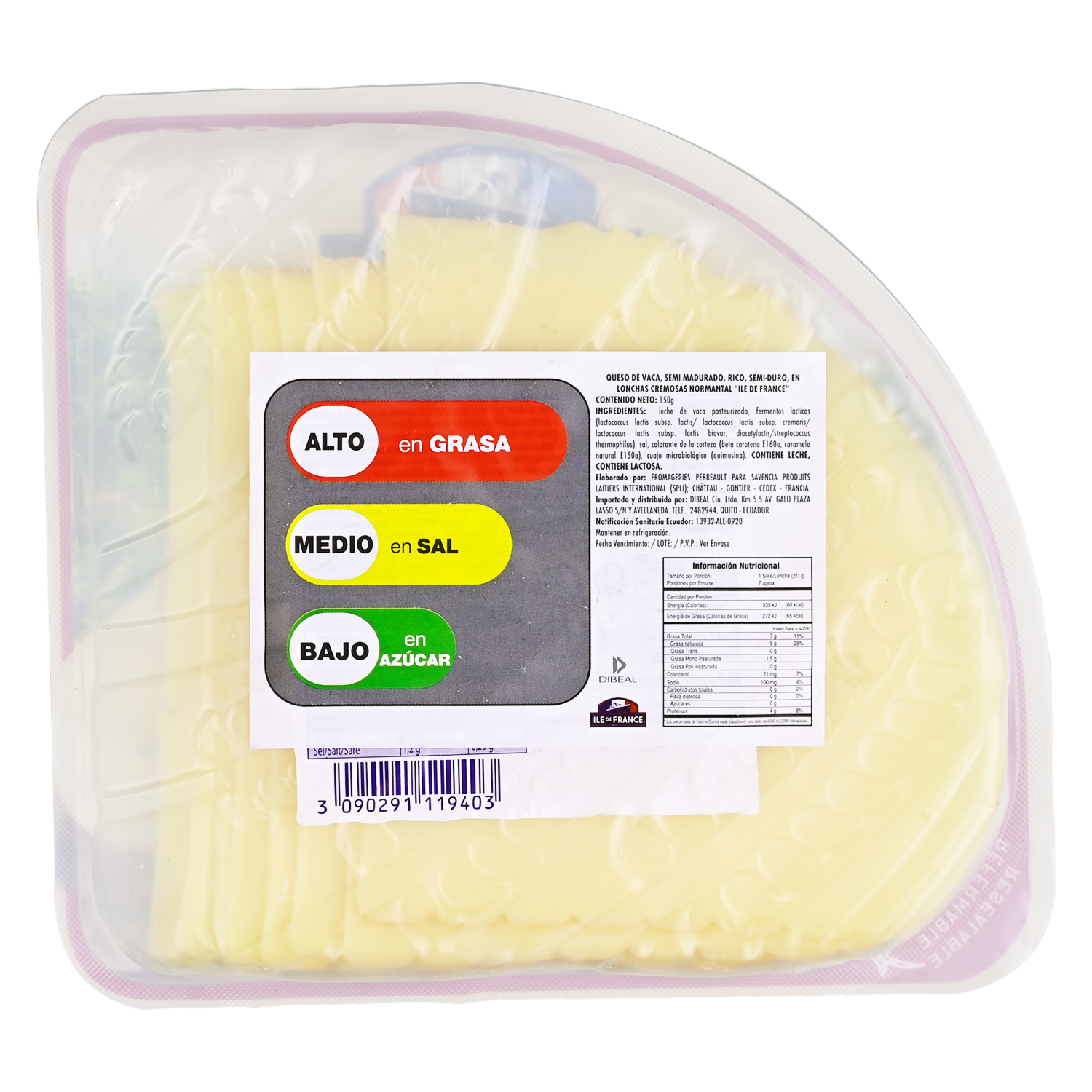 Queso De France Normantal Lonchas ILE DE FRANCE 150 g