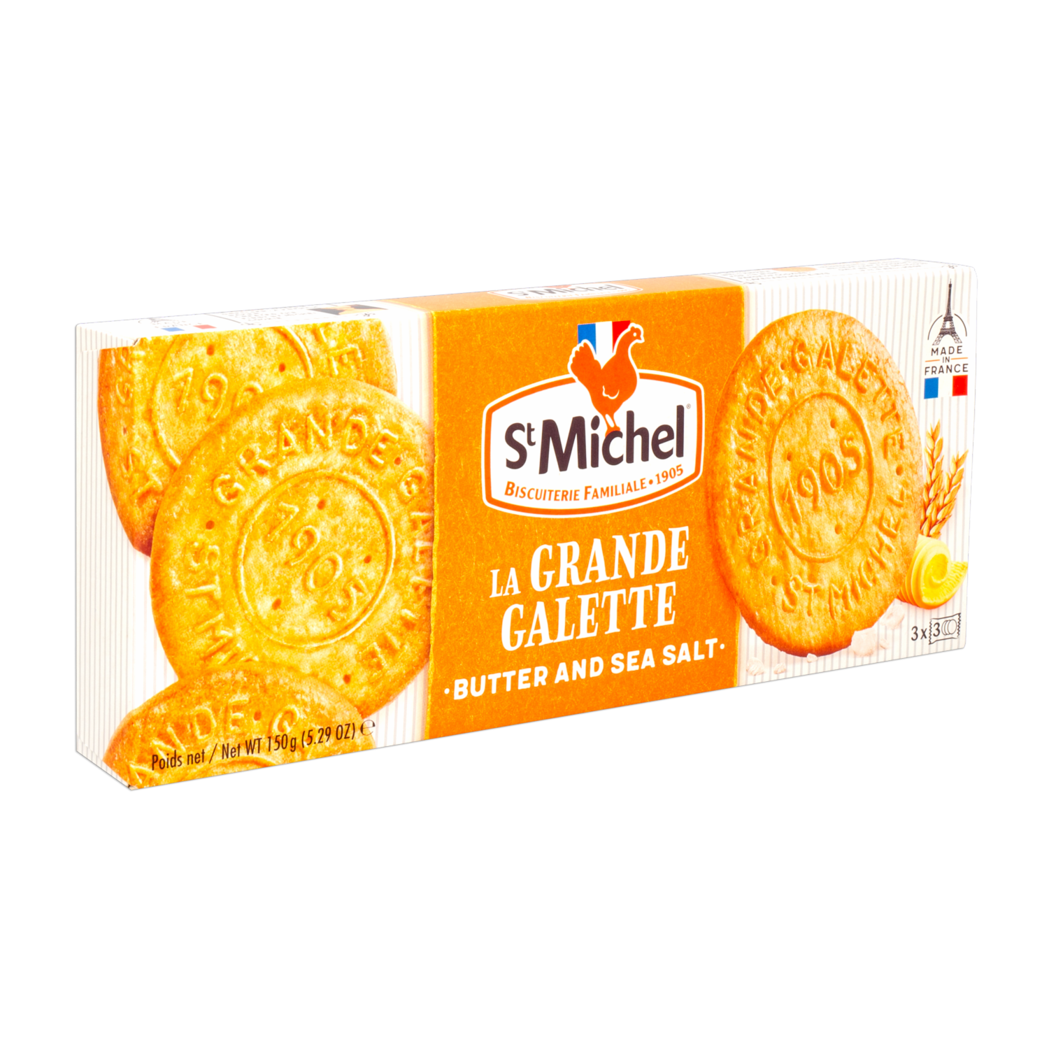 Galletas De Sal De Mantequilla Con Sal Marina ST MICHEL 150 g