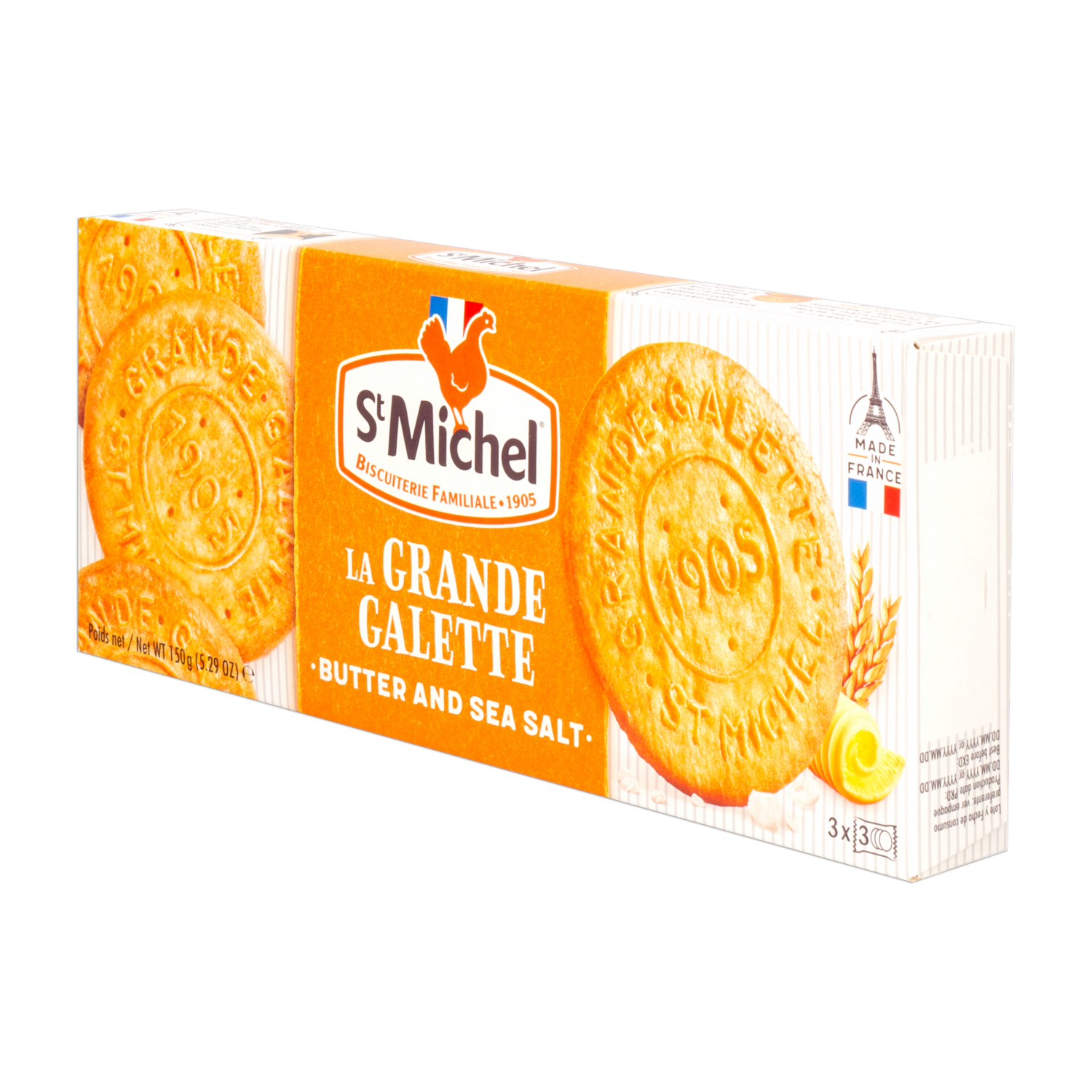 Galletas De Sal De Mantequilla Con Sal Marina ST MICHEL 150 g