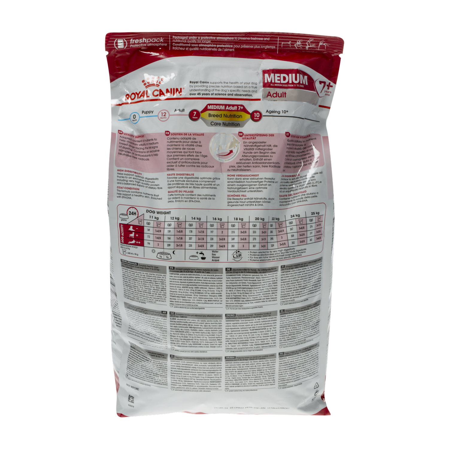 Alimento Para Perros Medium Adult 7+ ROYAL CANIN 4 Kg