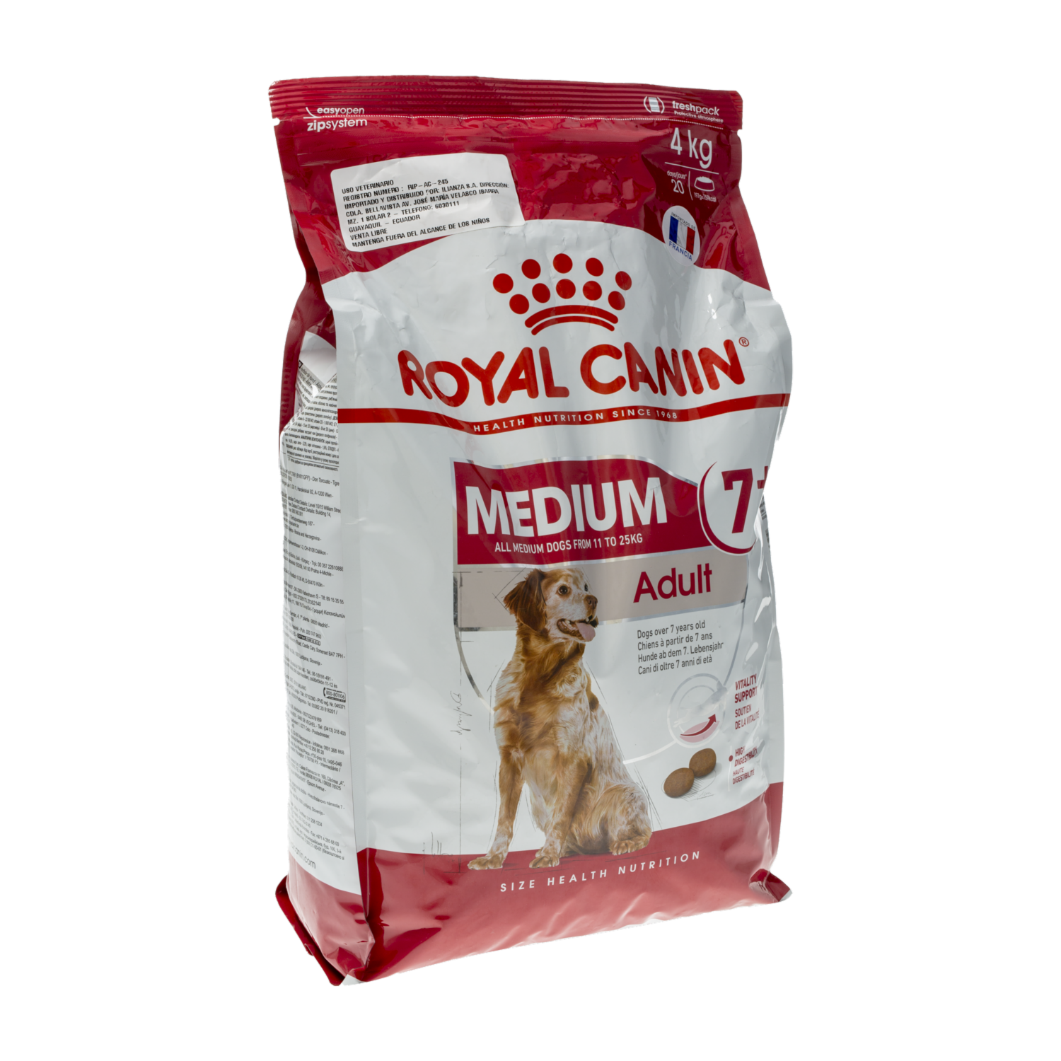 Alimento Para Perros Medium Adult 7+ ROYAL CANIN 4 Kg