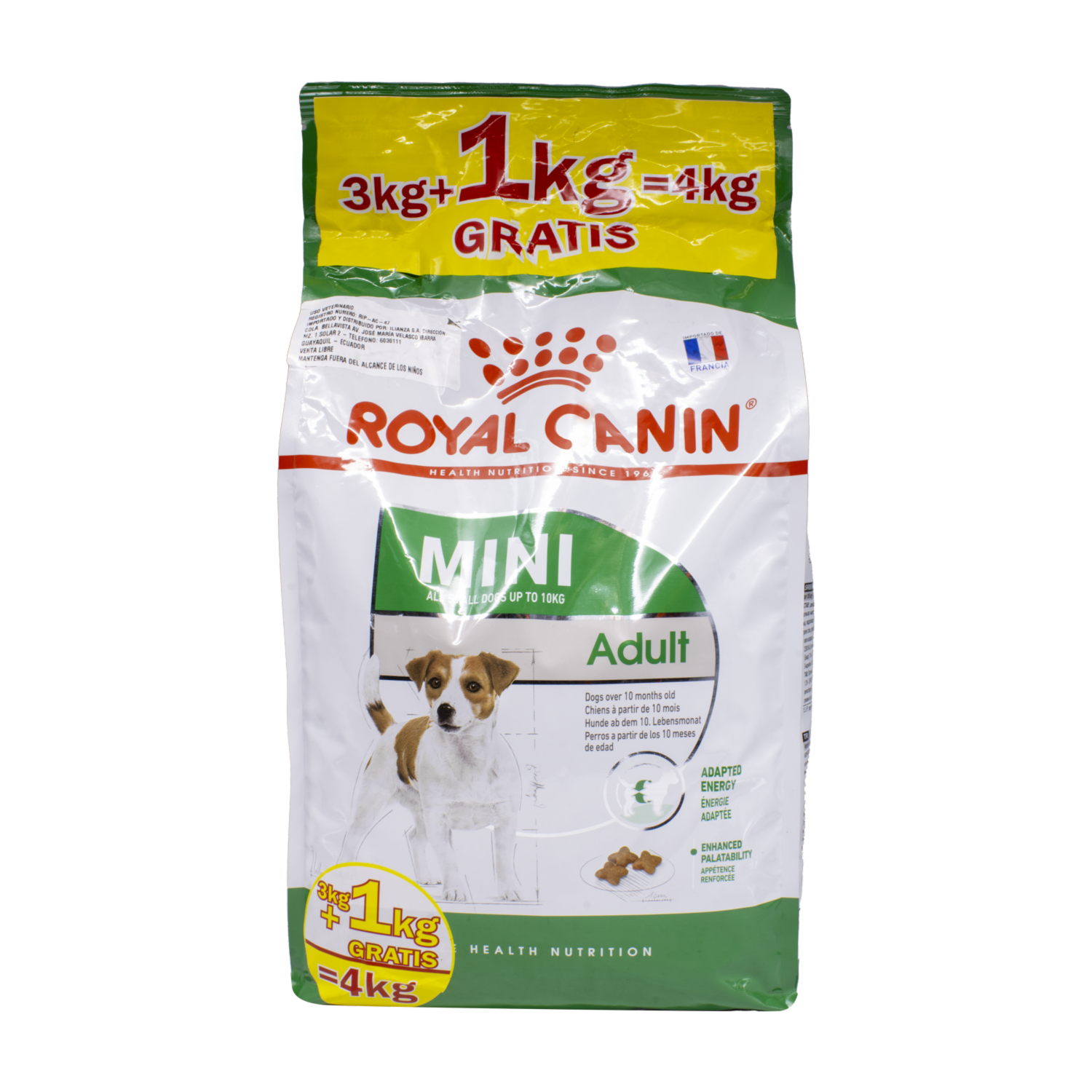 Alimento Para Perros Adultos Mini 3+1Kg ROYAL CANIN 4 Kg