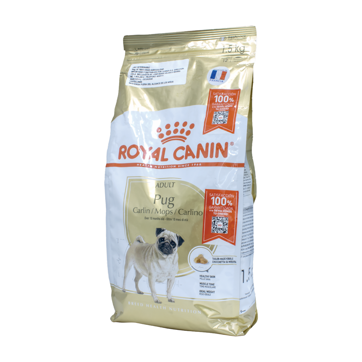 Alimento Para Perros Adultos Pug ROYAL CANIN 1.5 Kg