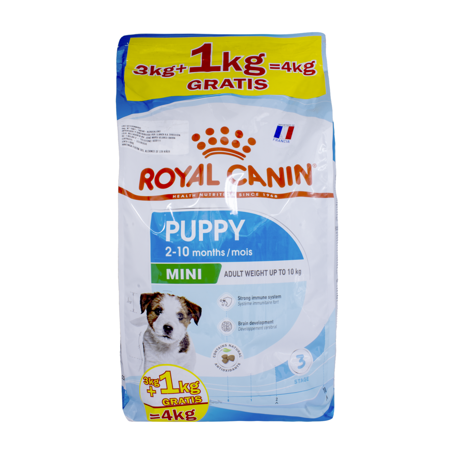 Alimento Para Perros Cachorros Mini 3+1Kg Gratis ROYAL CANIN 4 Kg