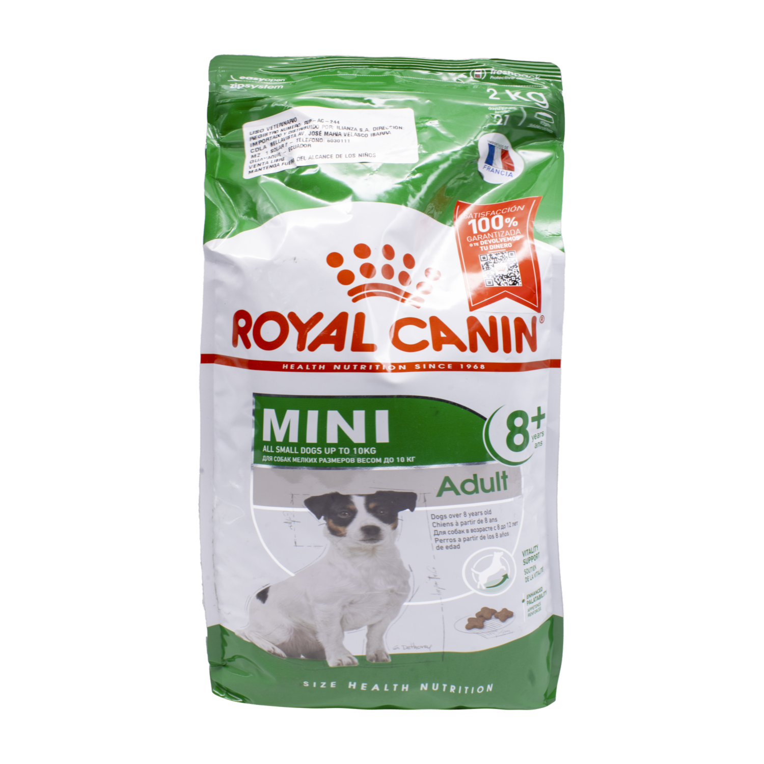 Alimento Para Perros Adultos Mini 8+ ROYAL CANIN 2 Kg