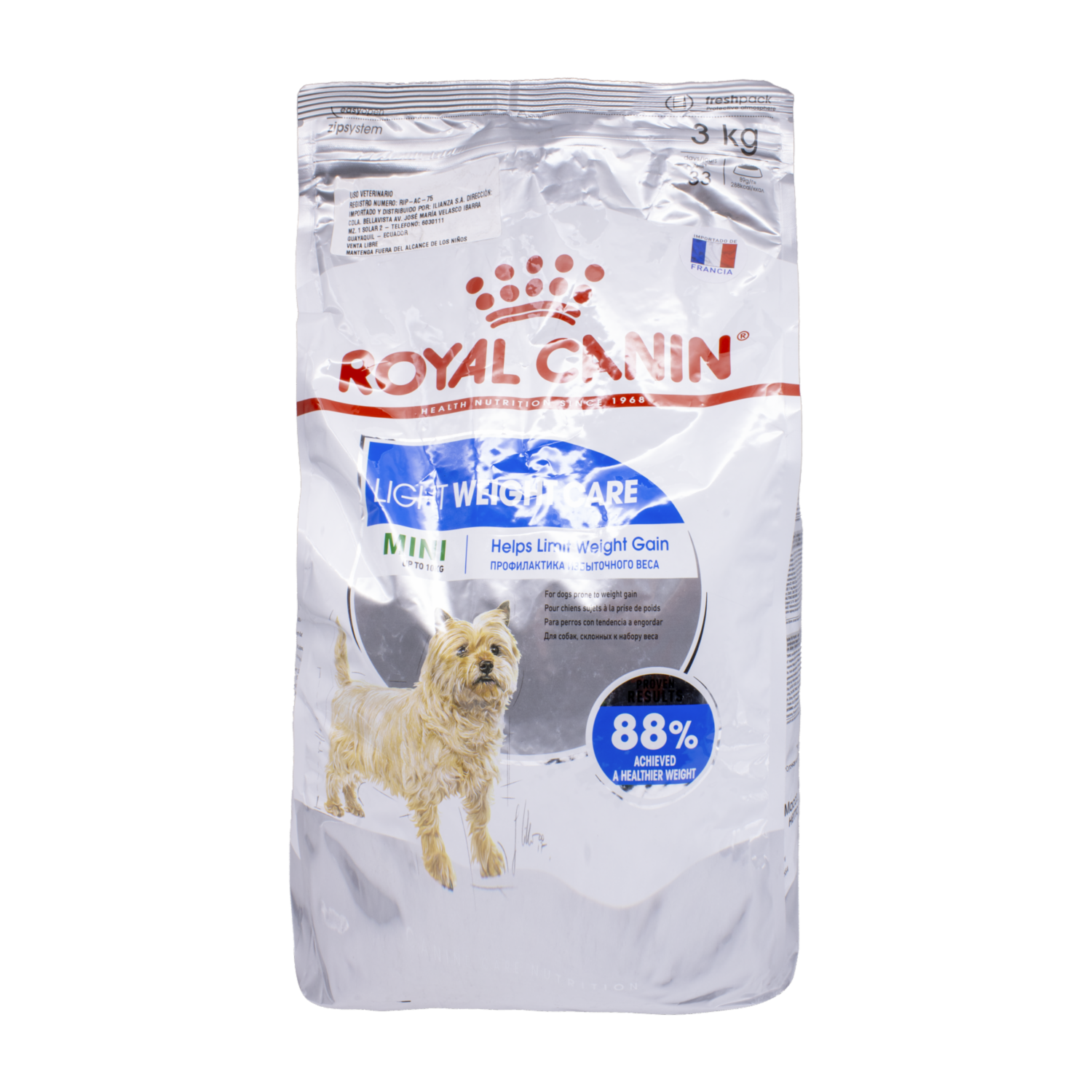 Alimento Para Perros Mini Light Control De Peso ROYAL CANIN 3 Kg