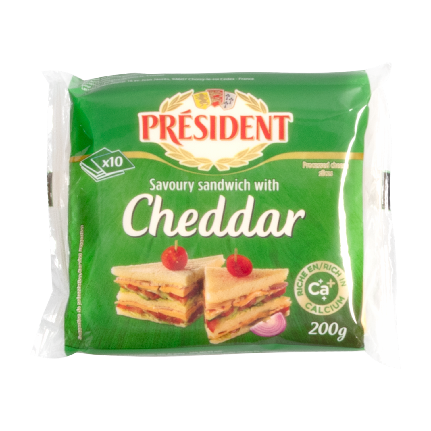 Queso Cheddar Sanduche Lonchas PRÉSIDENT 200 G