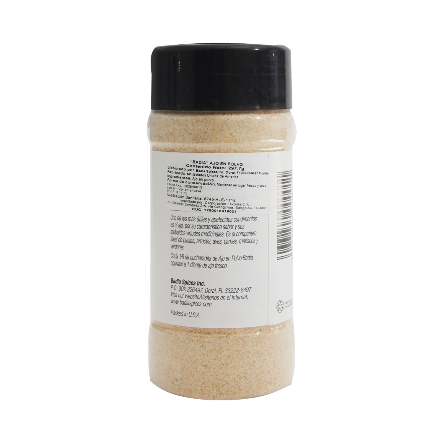 Ajo En Polvo BADIA 297.70 g