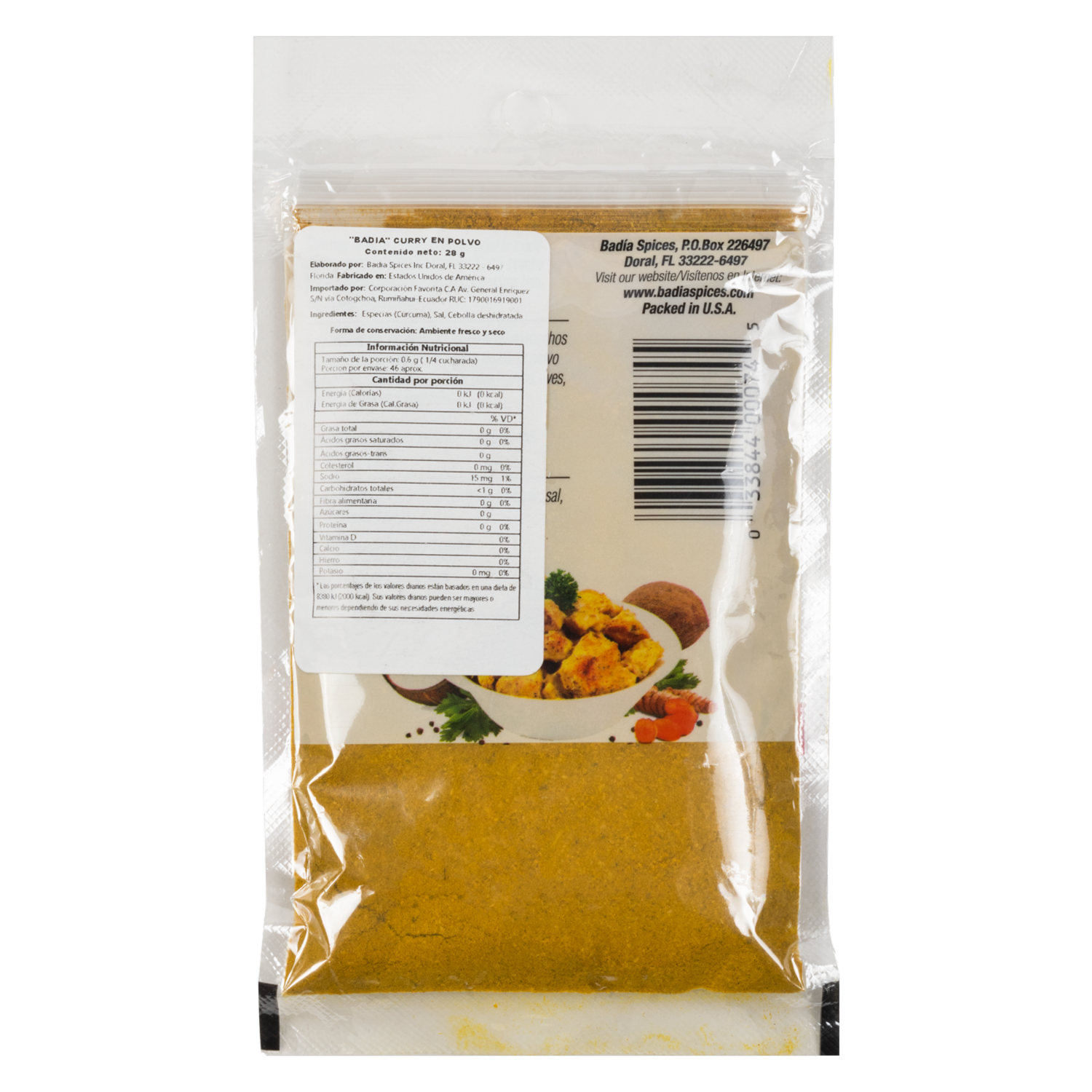 Curry En Polvo BADIA 28 G