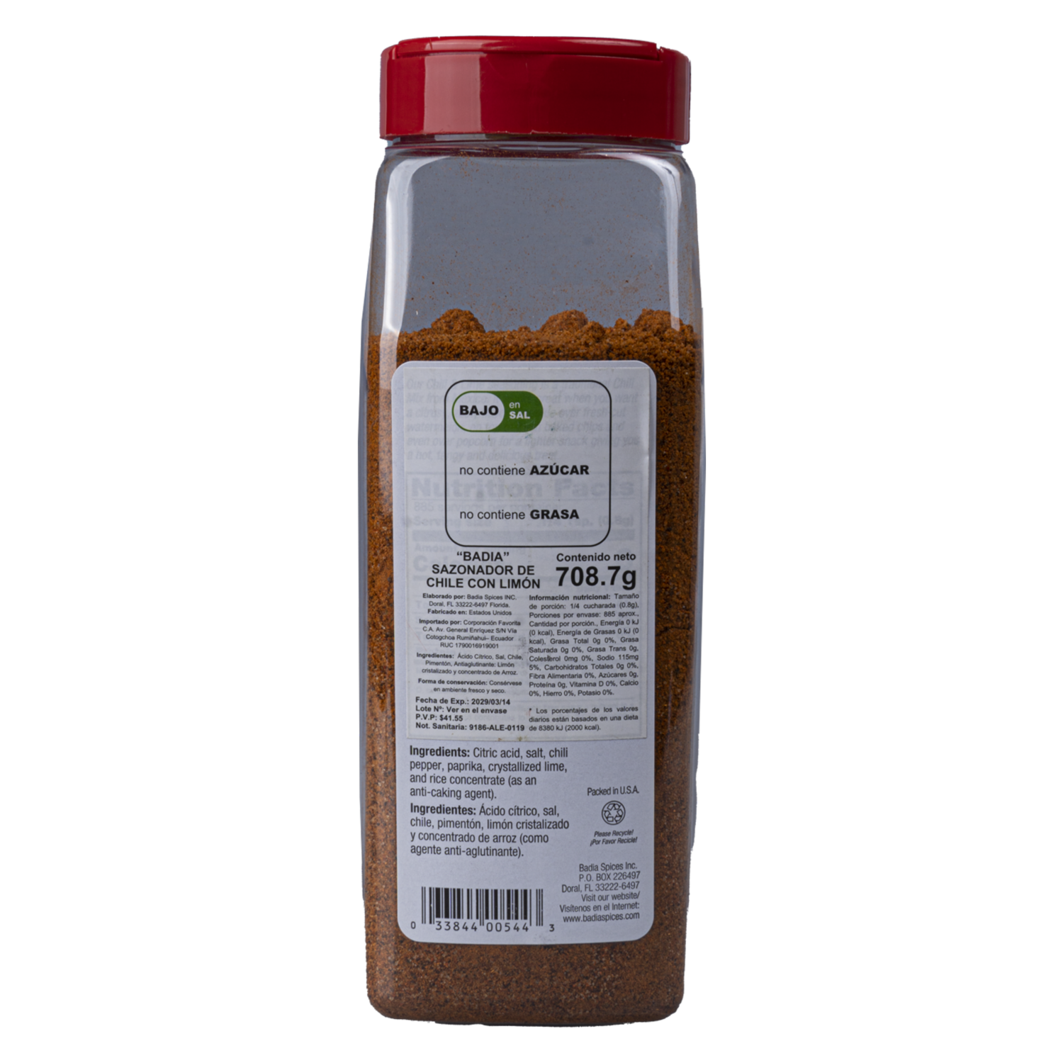 Sazonador De Chile Con Limón BADIA 709 G