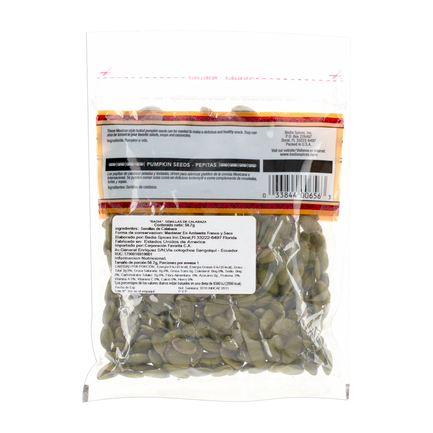 Pepitas De Calabaza BADIA 56.70 G