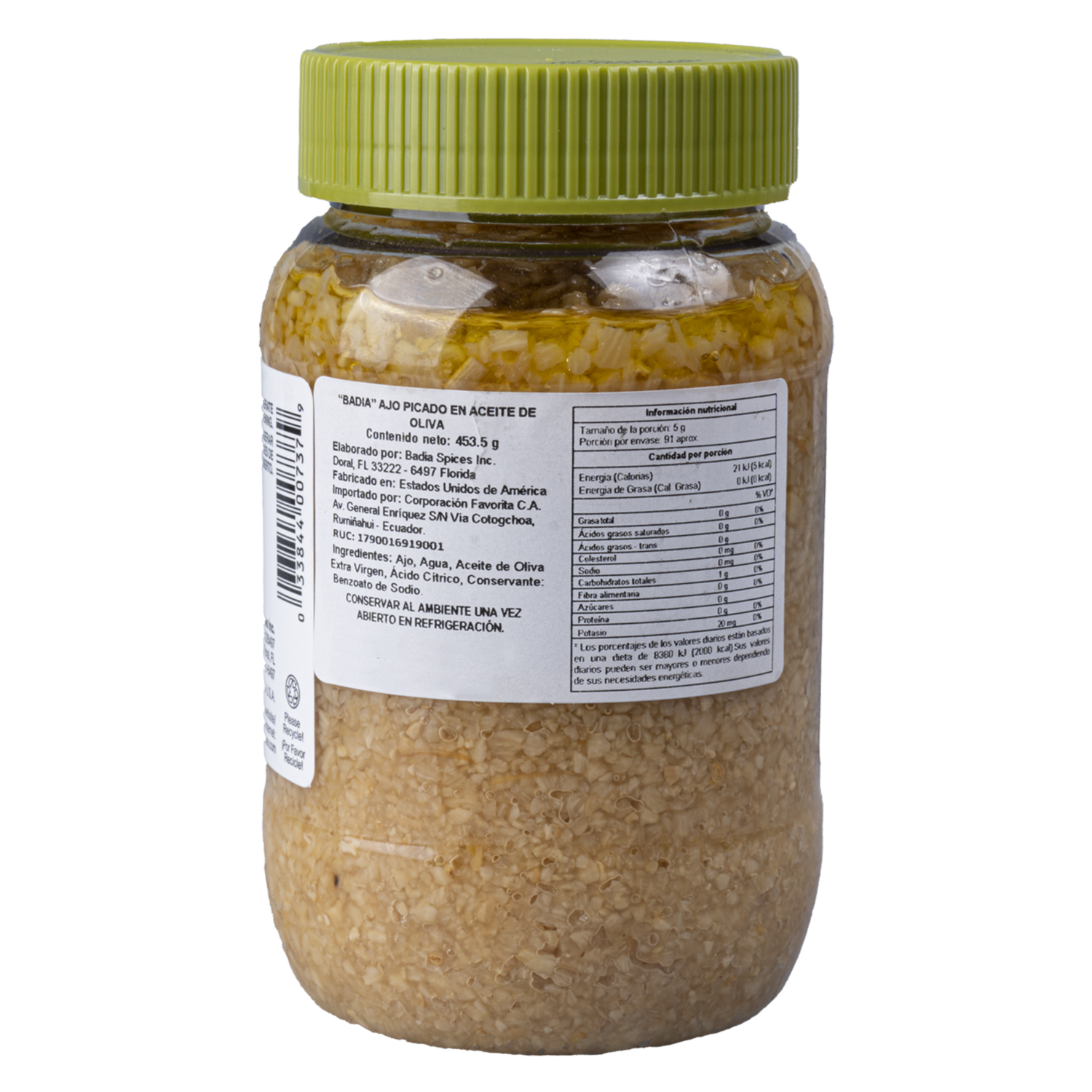 Ajo Picado En Aceite BADIA 454 G