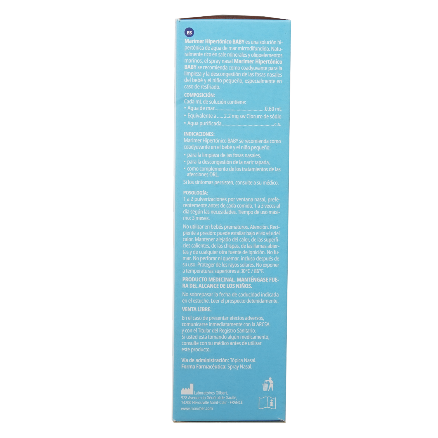 Spray Nasal Hipertónico Infantil MARIMER 100 Ml